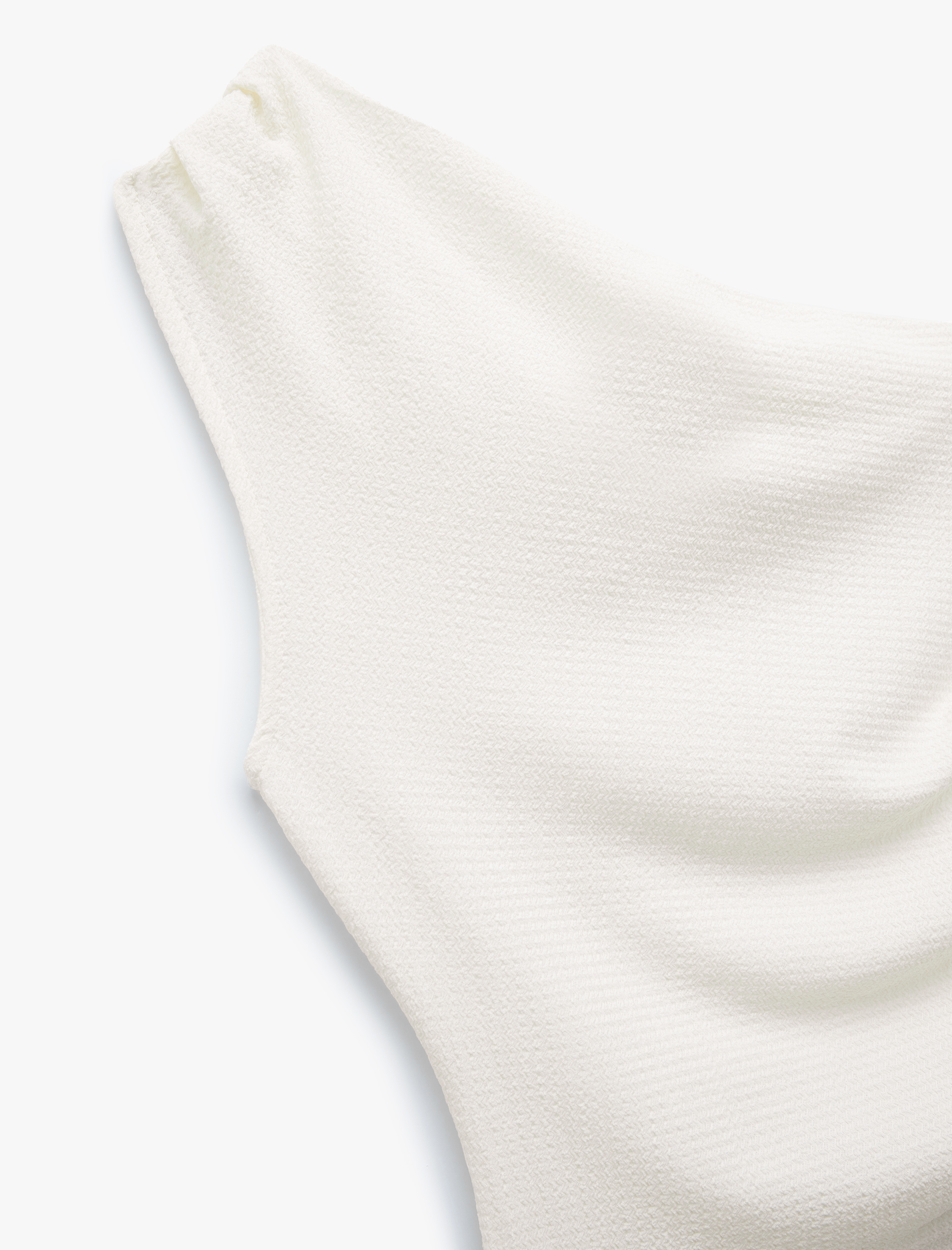   Asimetrik Drape Detaylı Tek Omuz Bluz