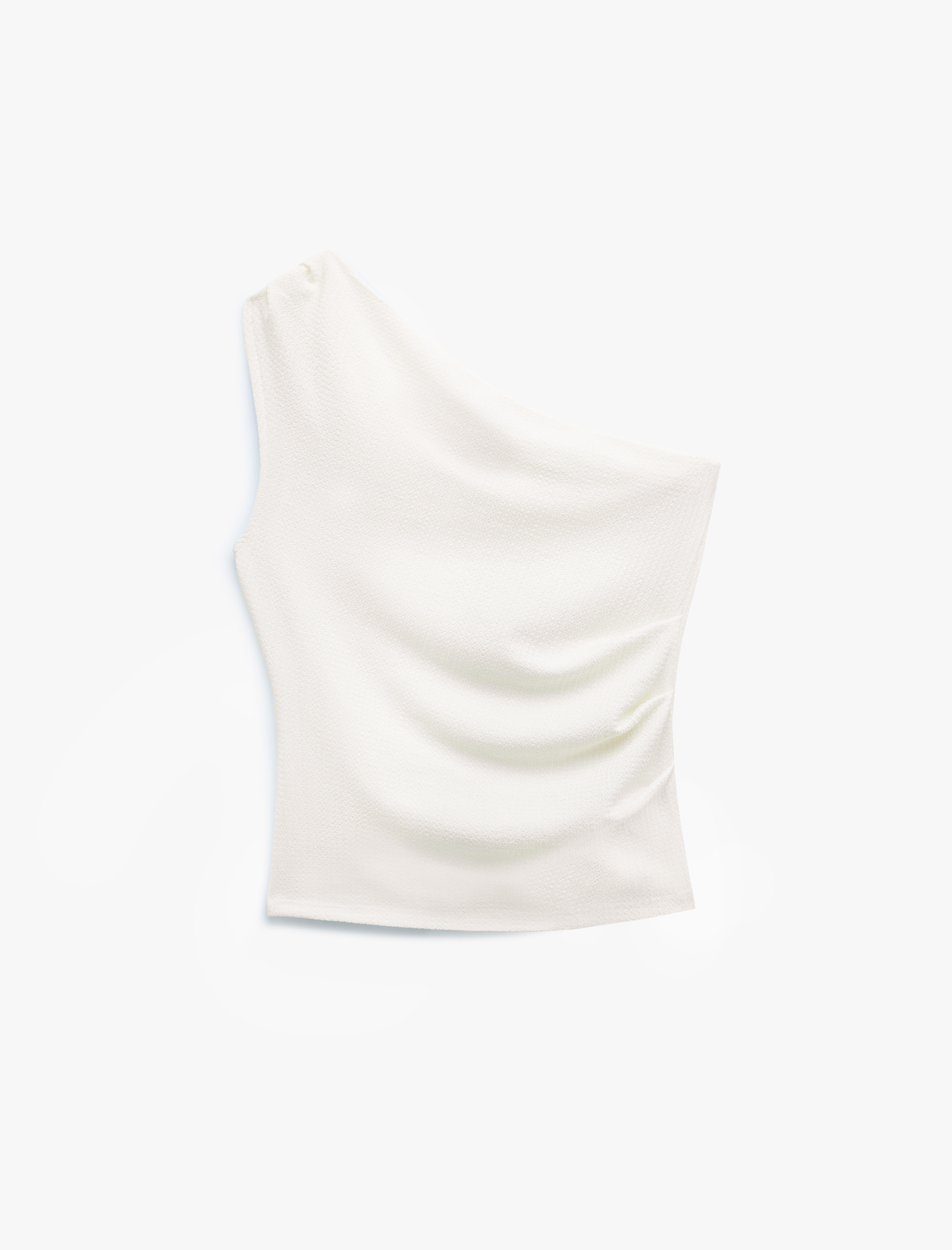   Asimetrik Drape Detaylı Tek Omuz Bluz