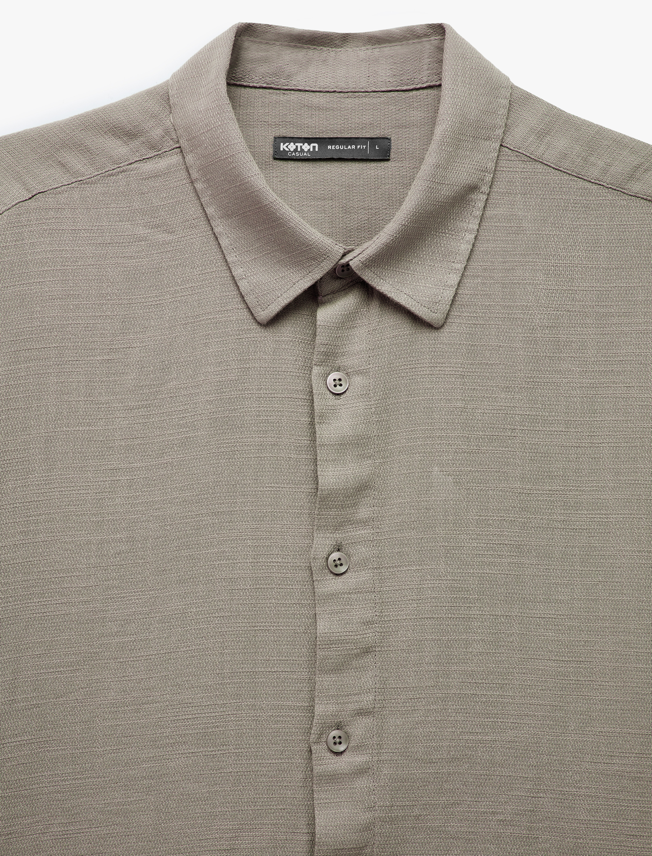 Pamuklu Düğmeli Regular Fit Kısa Kollu Gömlek