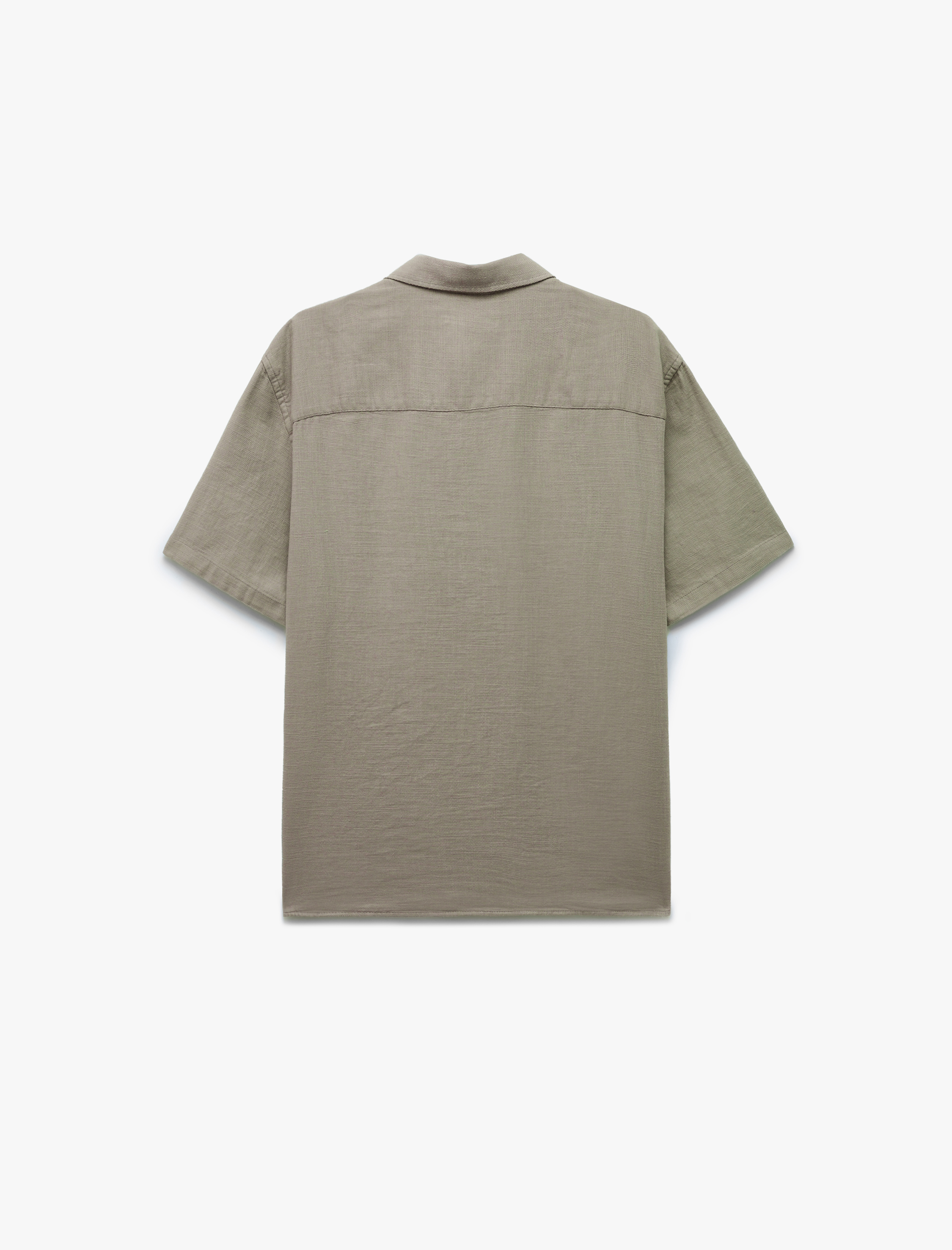 Pamuklu Düğmeli Regular Fit Kısa Kollu Gömlek