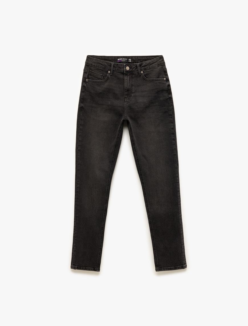   Normal Bel Pamuklu Slim Fit Jean Pantolon - Brad Jean