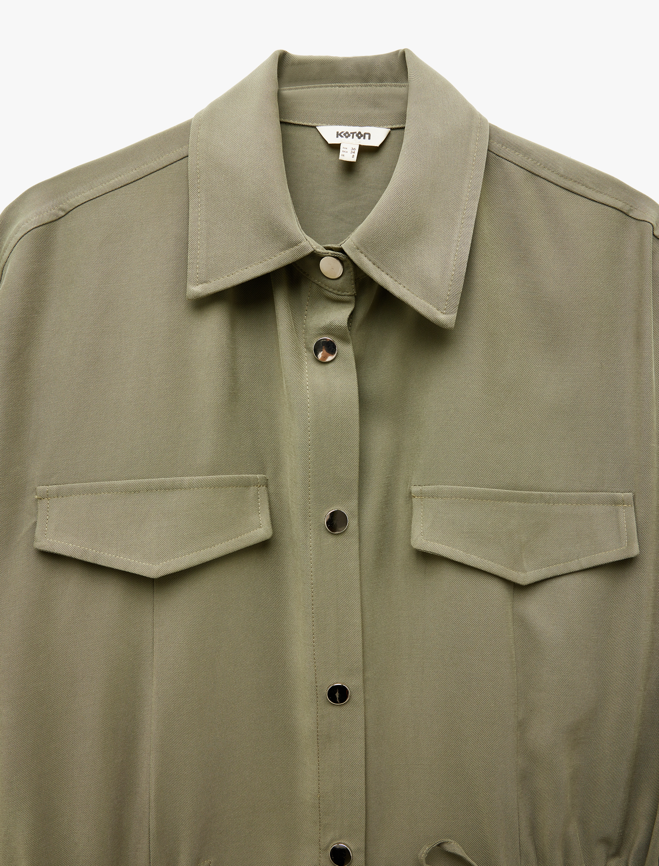   Rahat Kalıp Belden Bağlama Detaylı Cepli Uzun Viskon Ceket