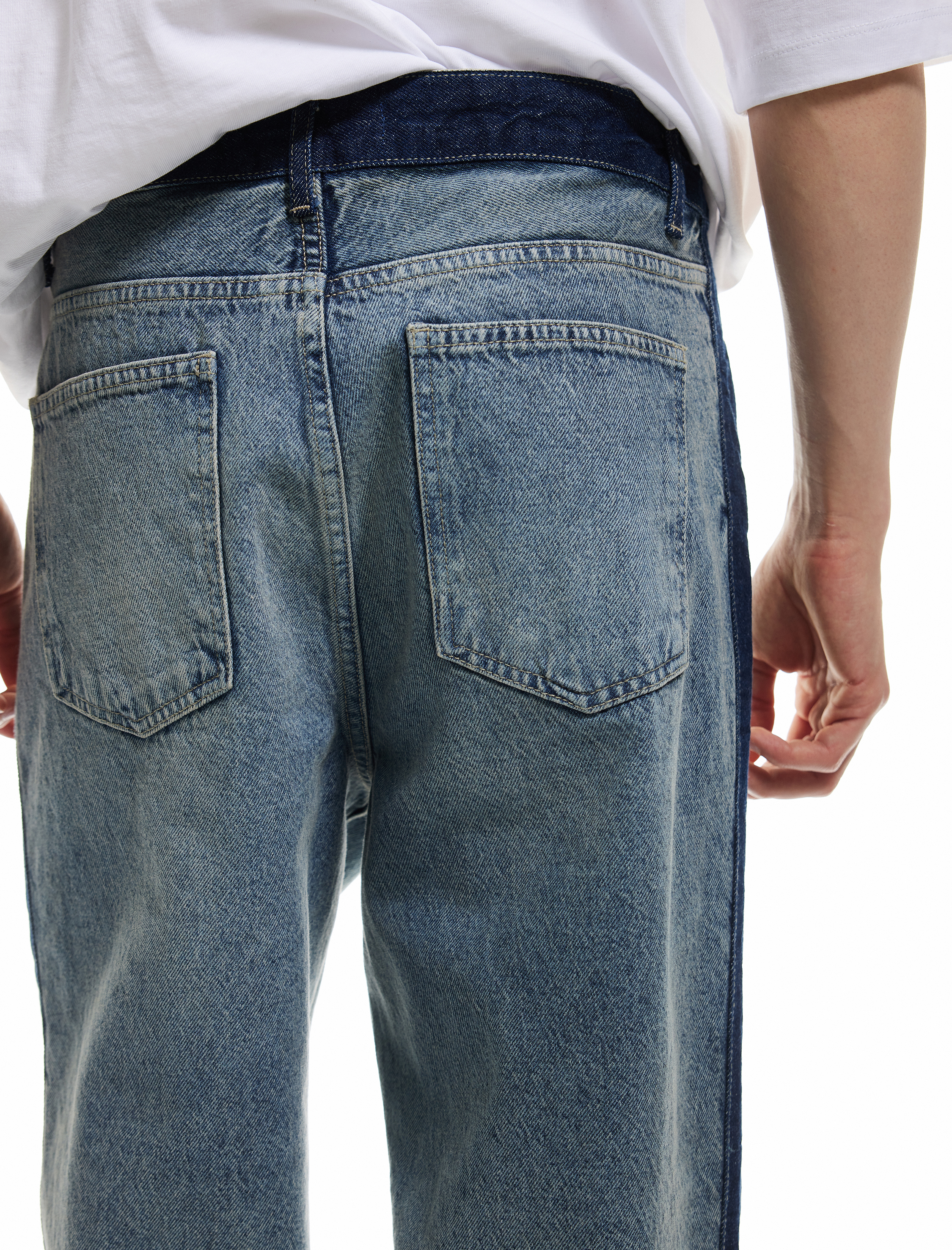 Normal Bel Pamuklu Cep Detaylı Bol Baggy Jean Pantolon