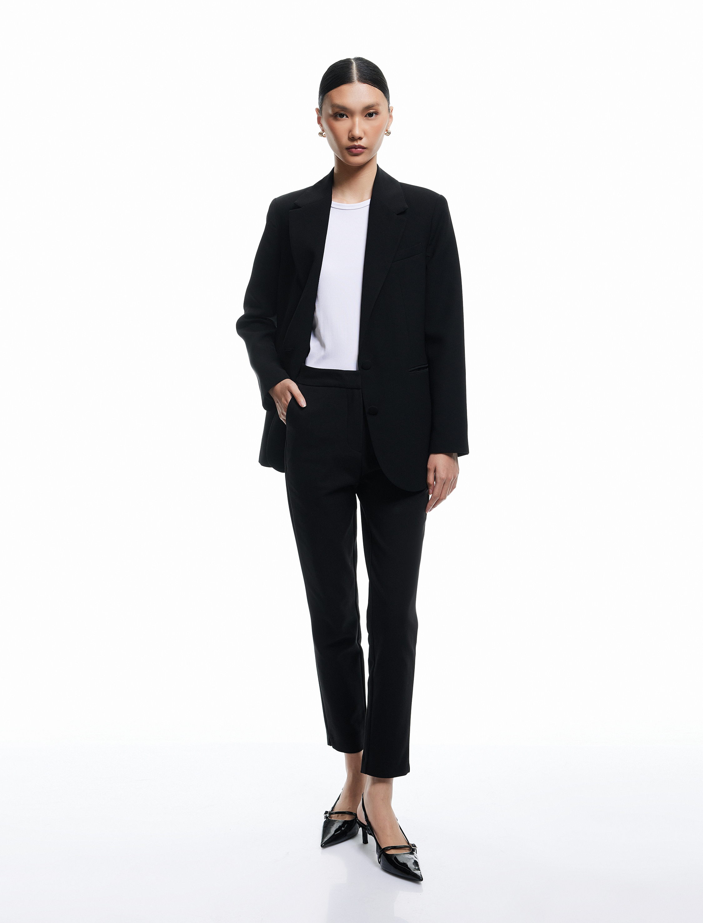   Yüksek Bel Slim Fit Cigarette Pantolon