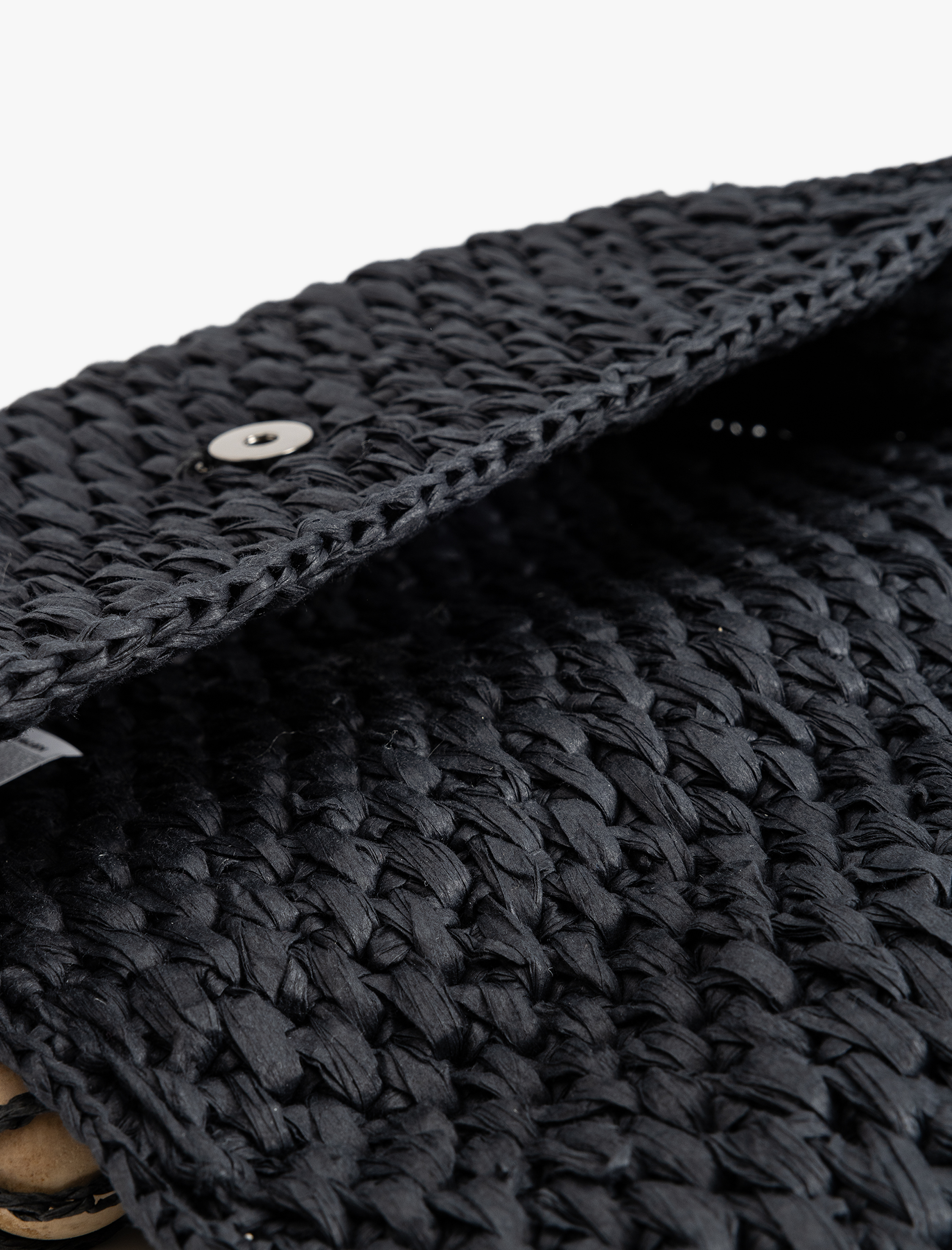  Kadın Hasır El Çantası Ahşap Aksesuarlı