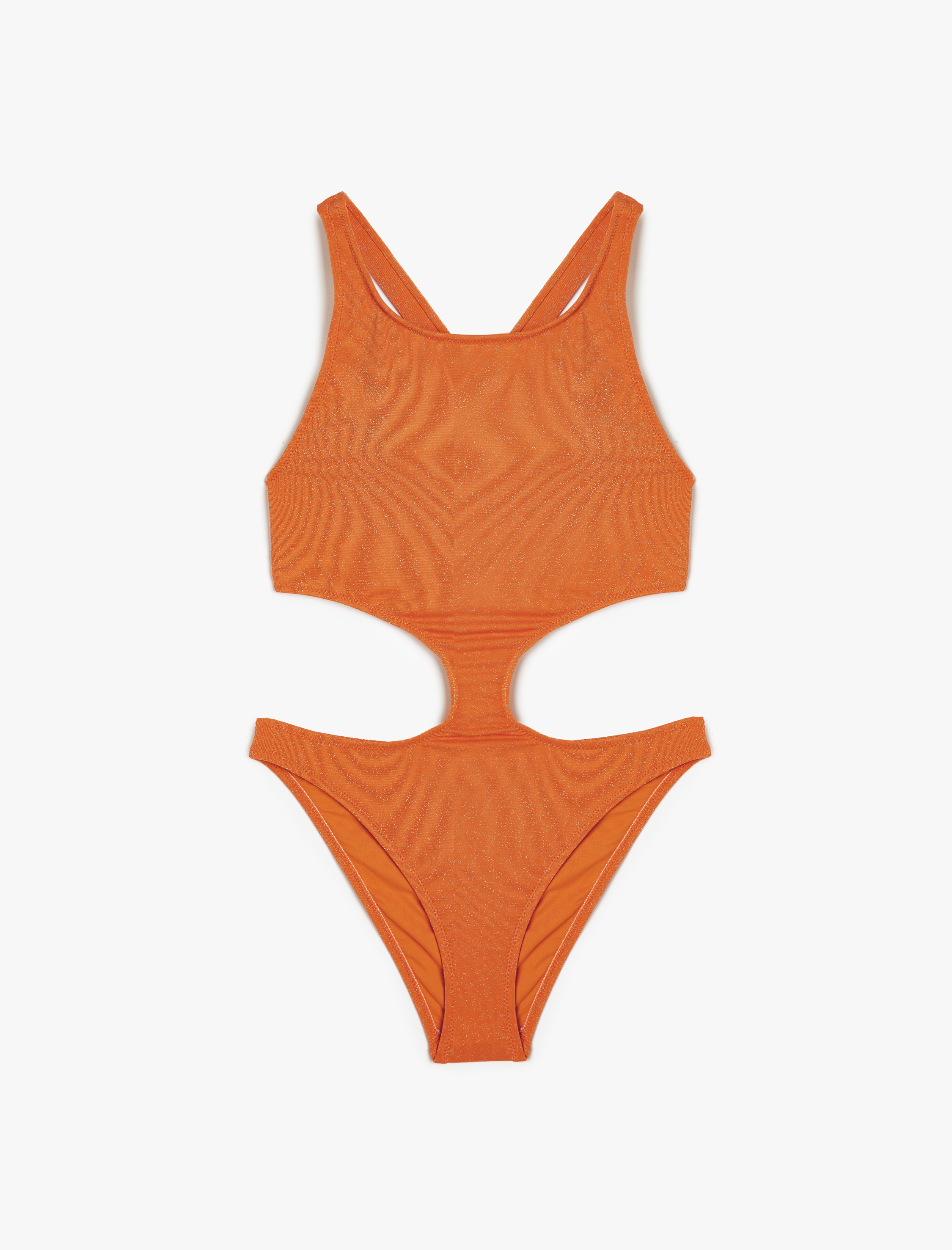   Parıltılı Mayokini Halter Yaka Arkası Çapraz Kalın Askılı