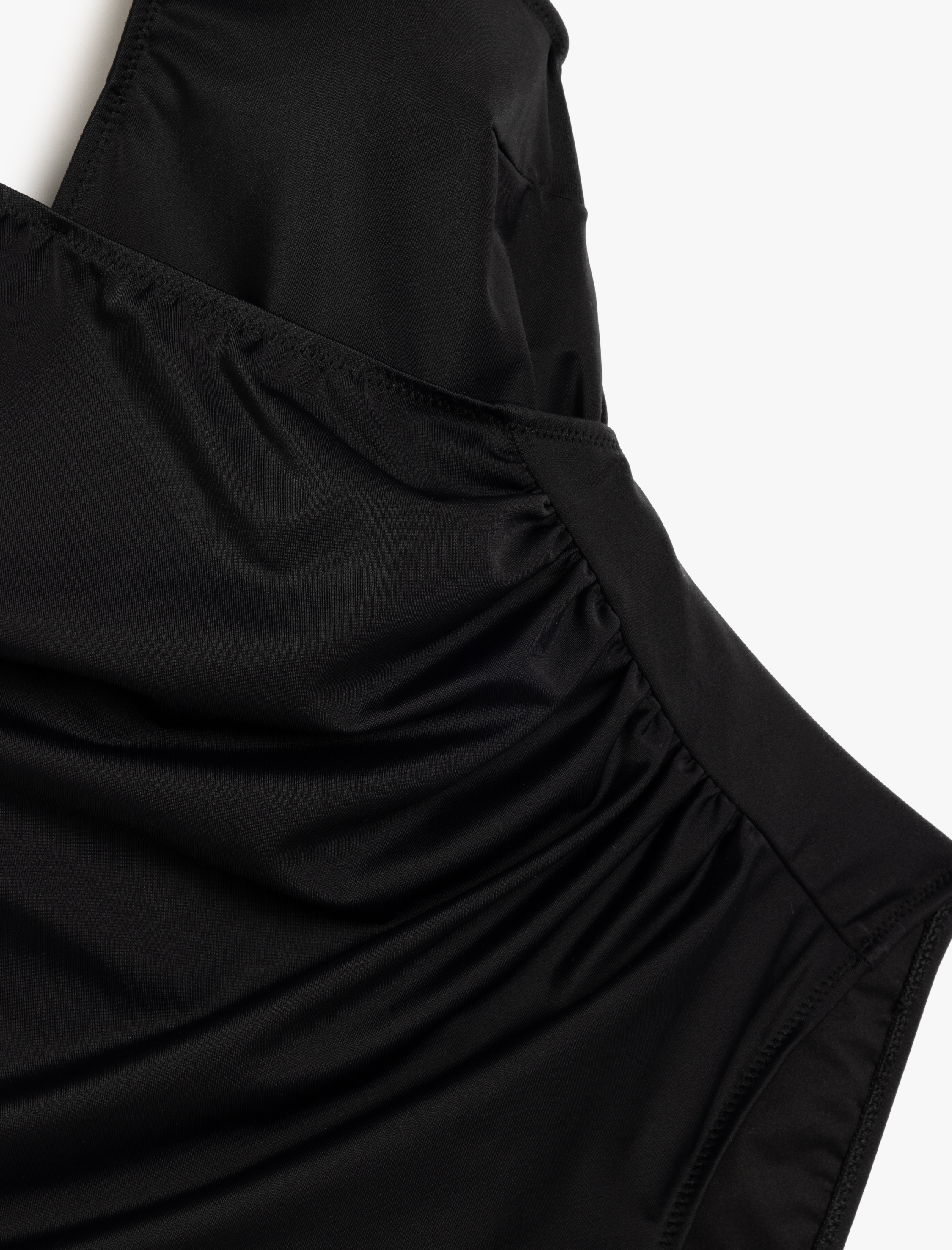 Kruvaze Drape Detaylı Toparlayıcı Mayo