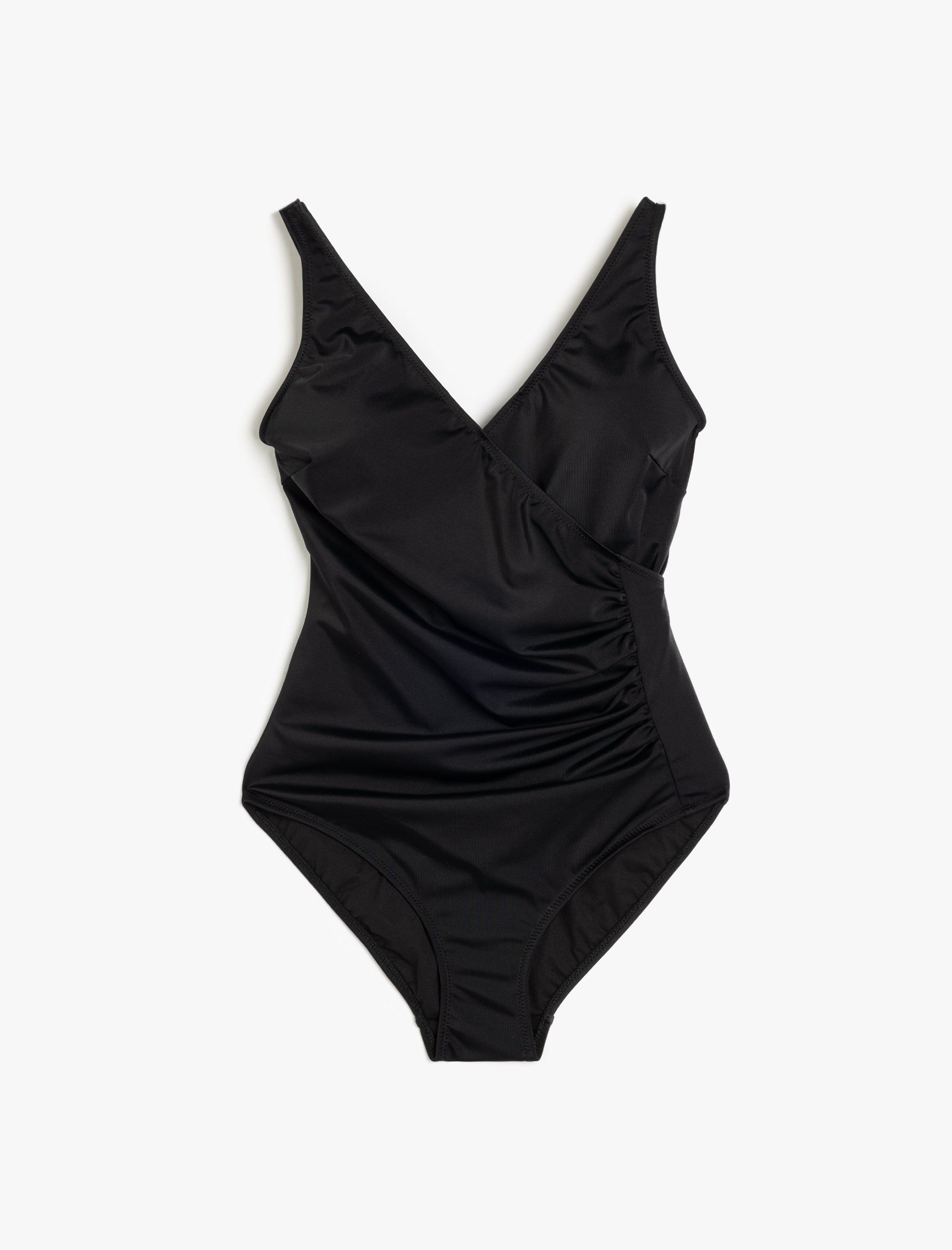 Kruvaze Drape Detaylı Toparlayıcı Mayo