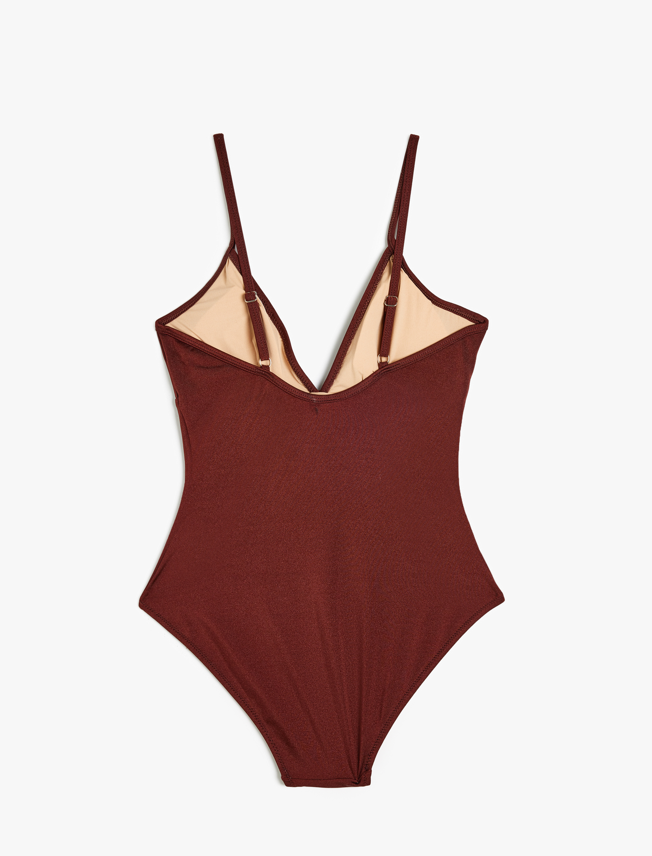   V Yaka İnce Askılı Mayo