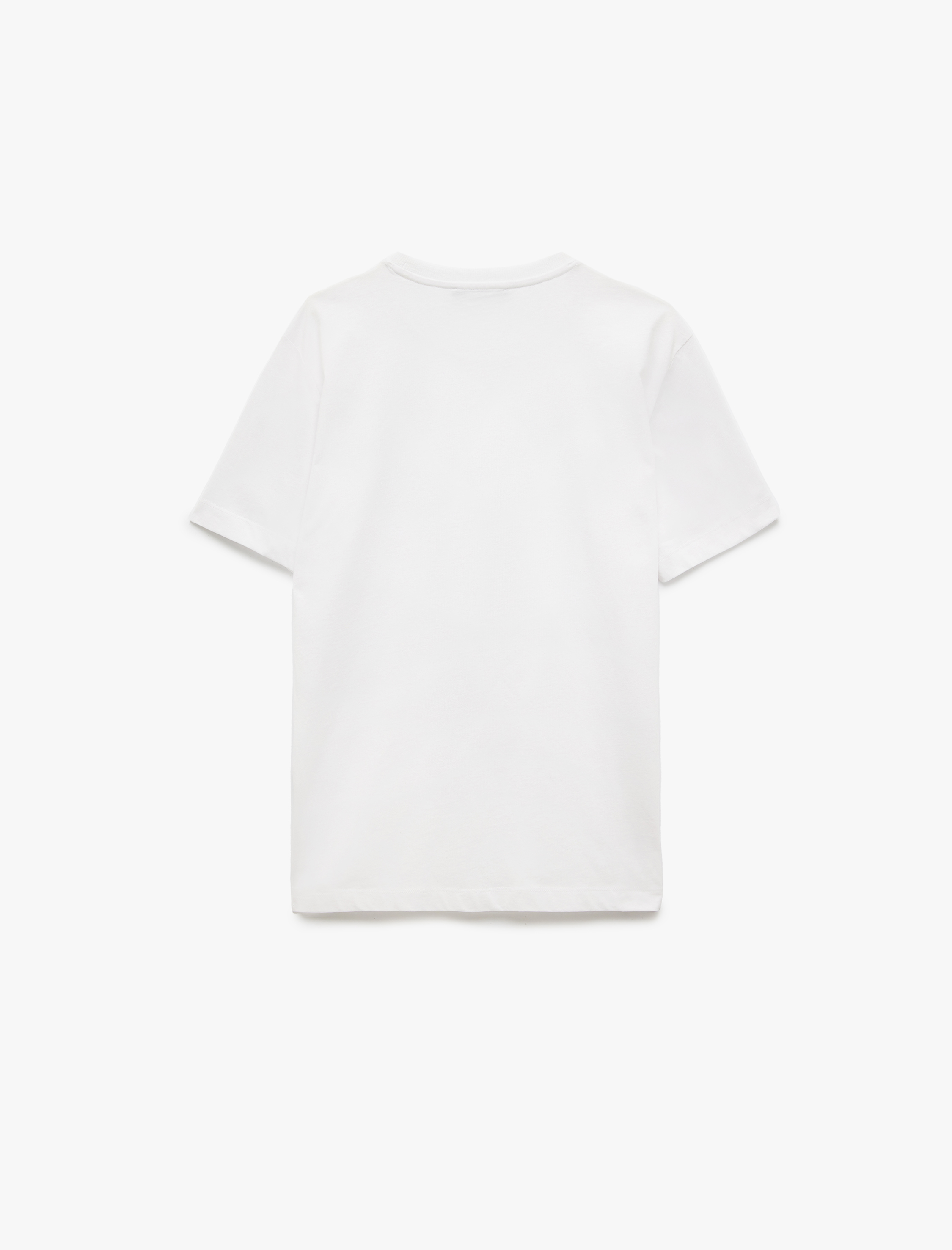   Pamuklu Kısa Kollu Bisiklet Yaka Basic Slim Fit Tişört