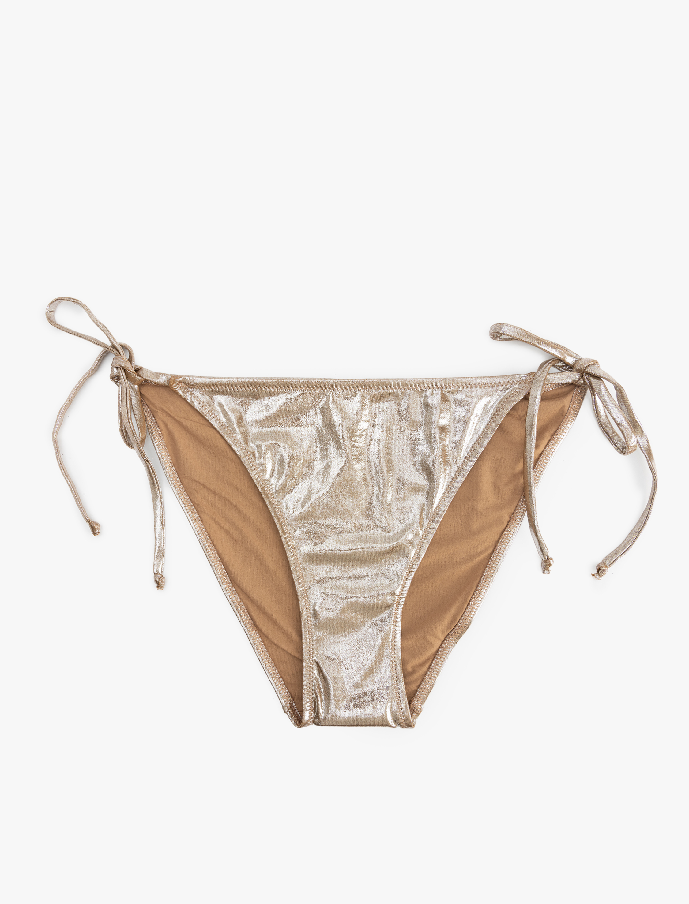   Parlak Bağlamalı İpli Bikini Altı