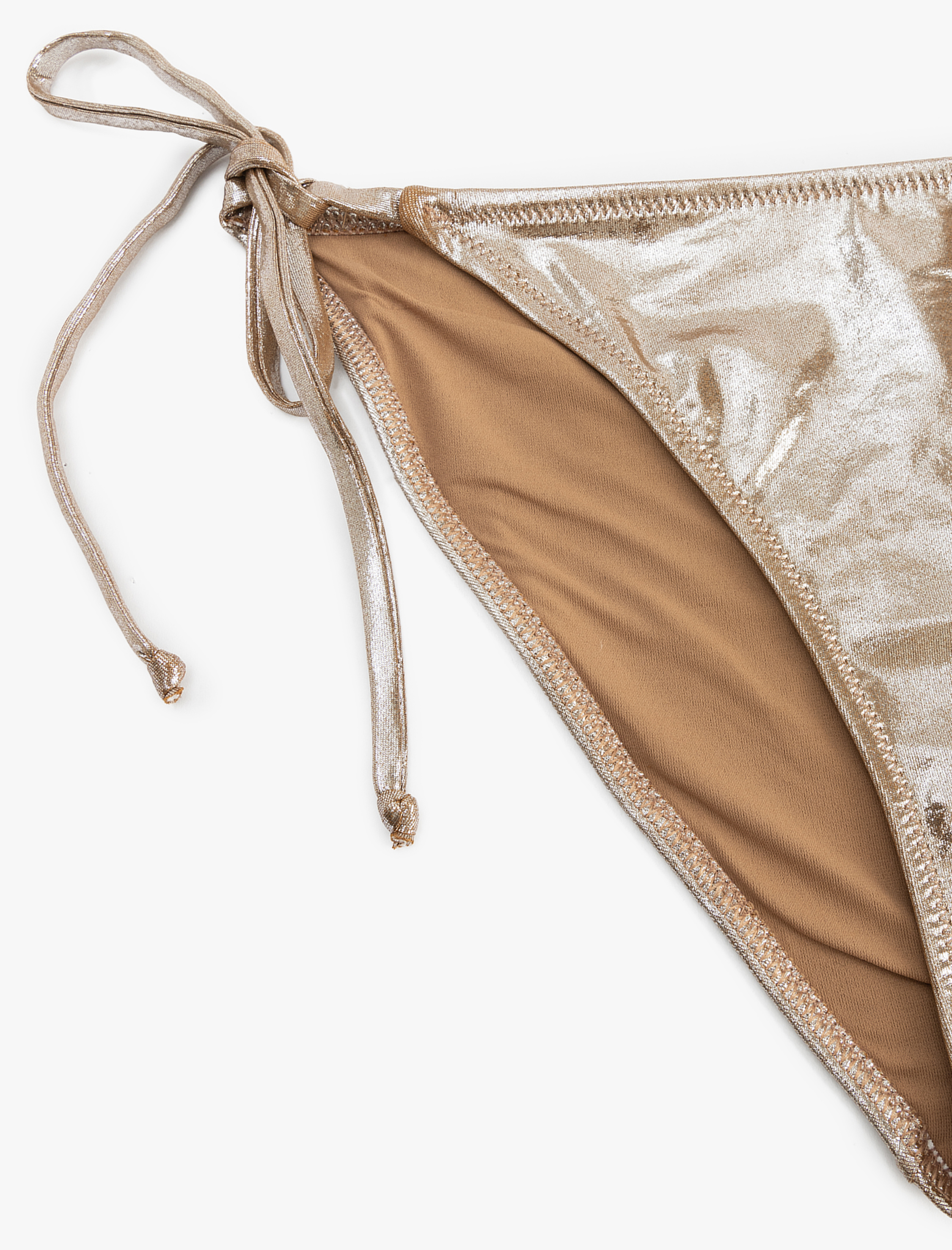   Parlak Bağlamalı İpli Bikini Altı