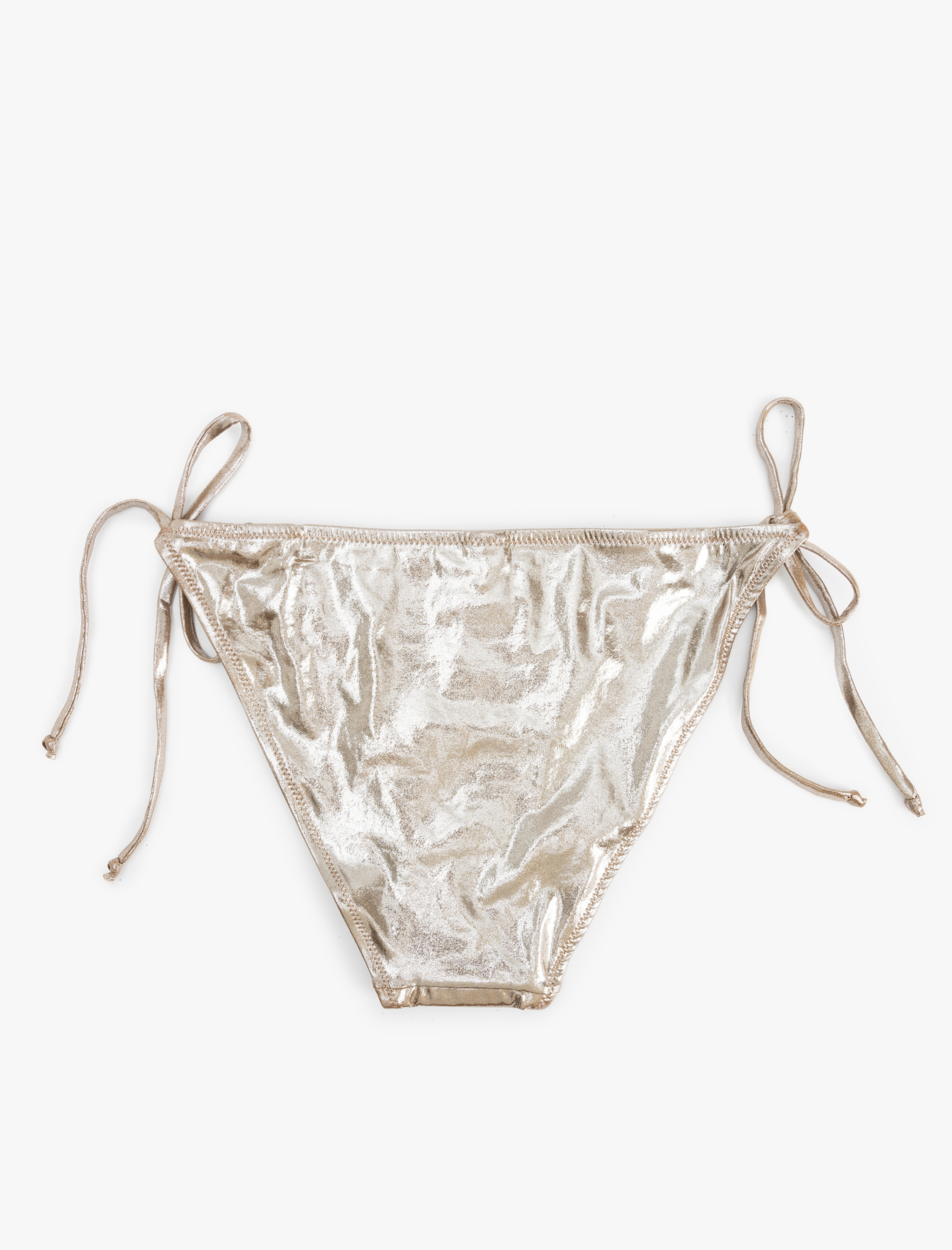   Parlak Bağlamalı İpli Bikini Altı