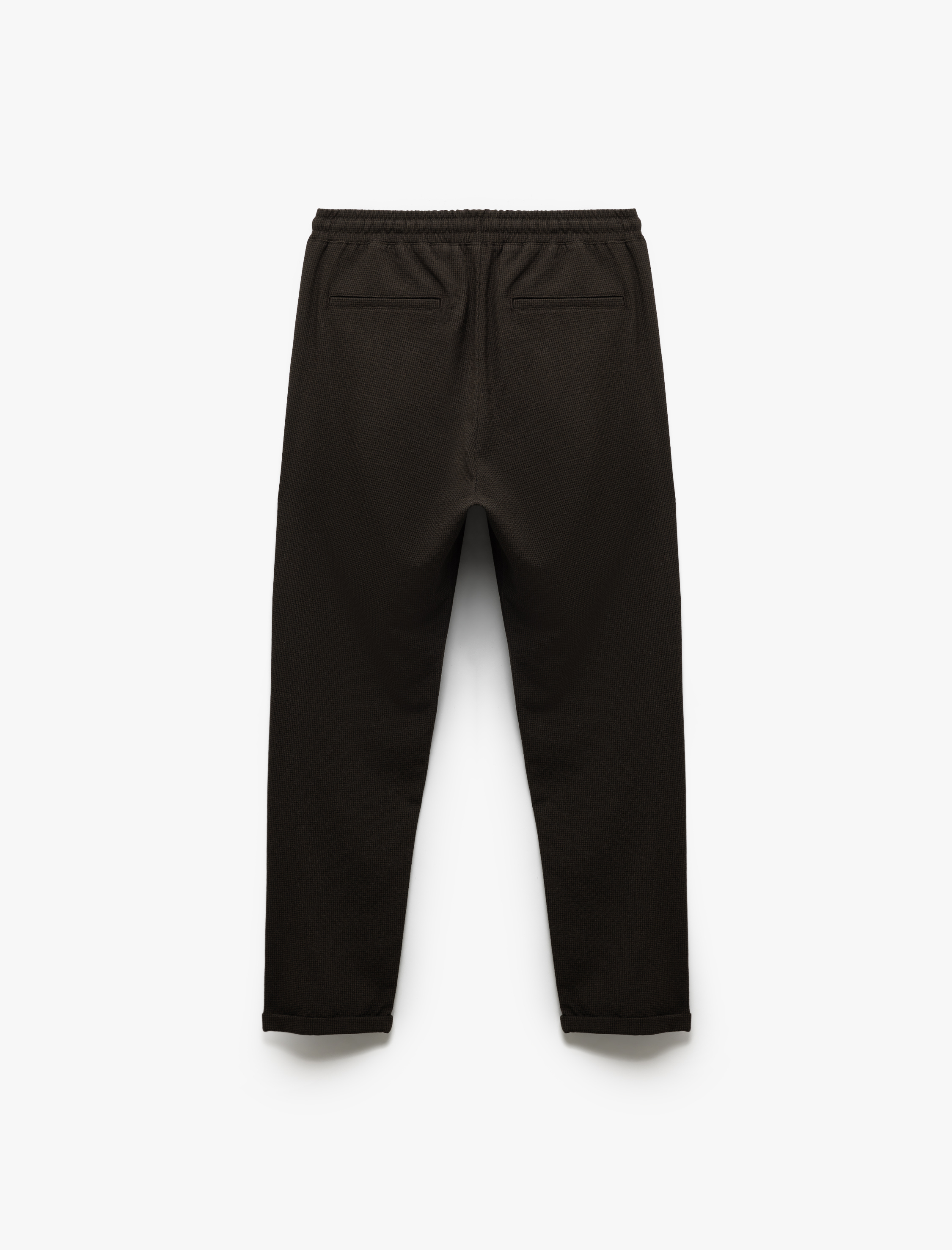   Dokulu Viskon Karışımlı Chino Cep Detaylı Beli Bağcıklı Pantolon