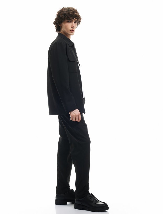 Beli Bağcıklı Cep Detaylı Viskon Karışımlı Slim Fit Pantolon_1