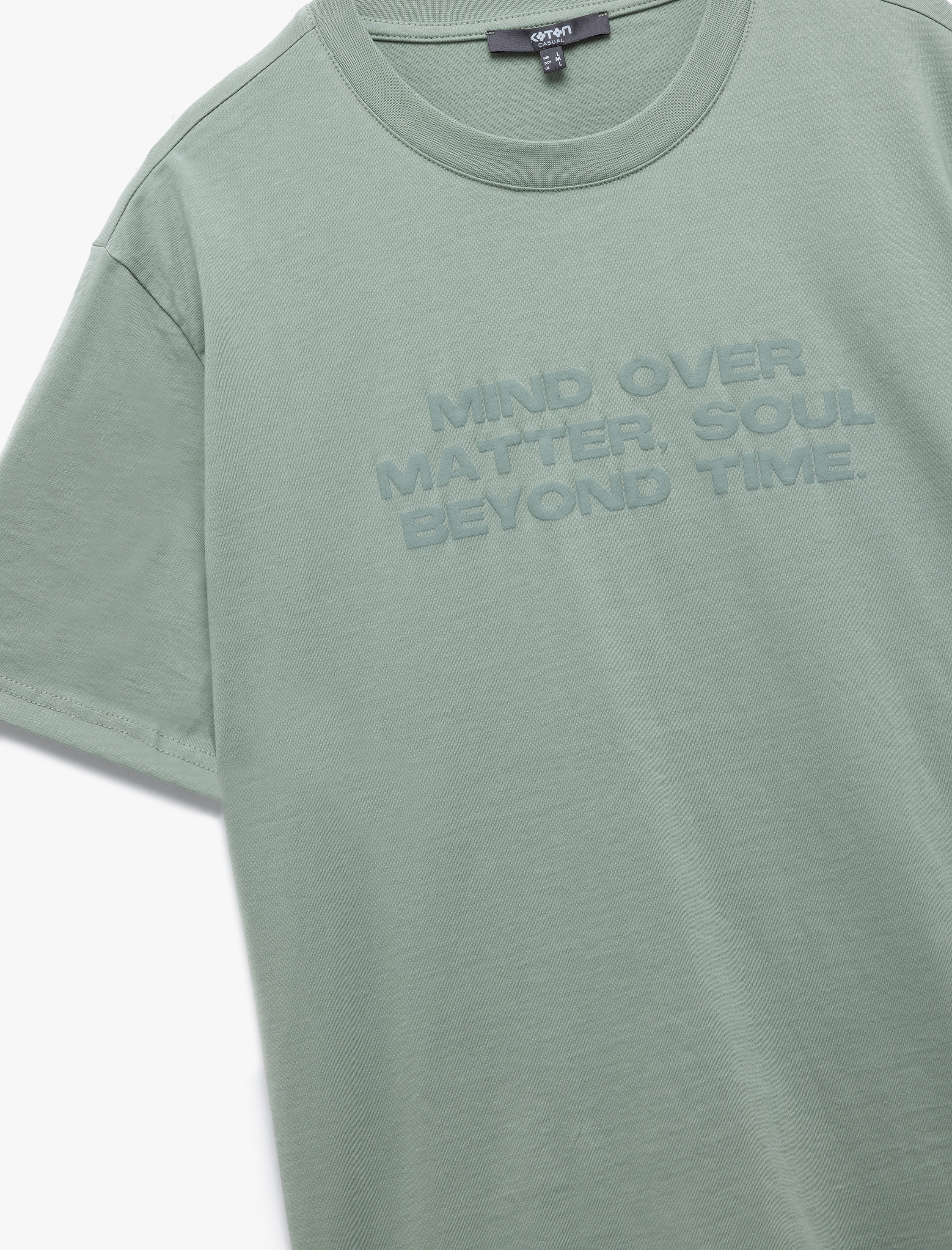   Kısa Kollu Regular Fit Bisiklet Yaka Pamuklu Baskılı Tişört