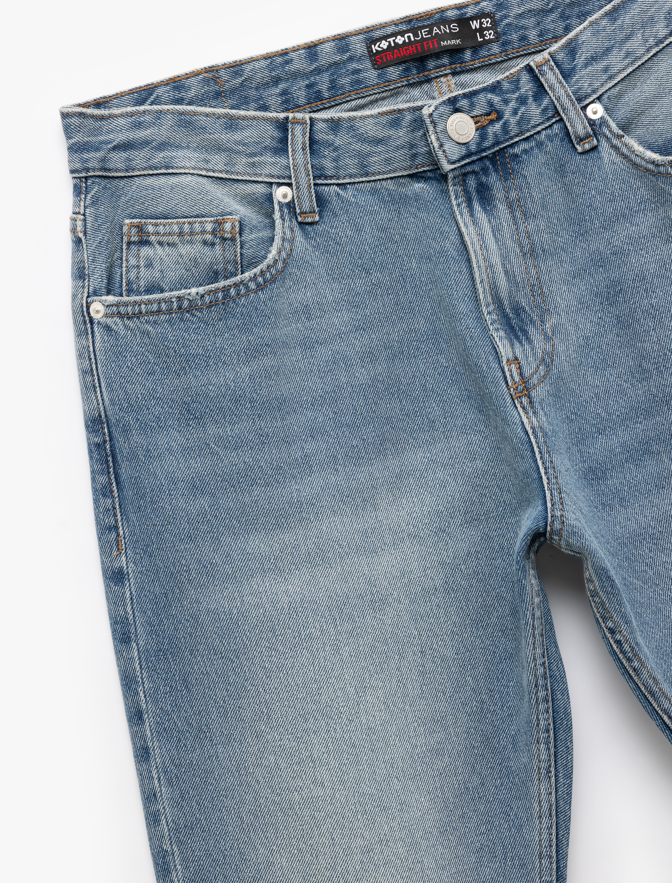 Pamuklu Normal Bel Straight Fit Jean Pantolon - Mark Jean