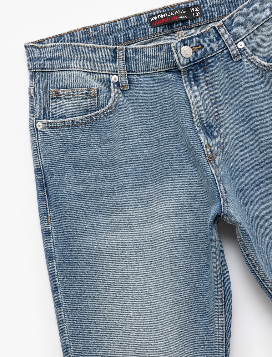   Pamuklu Normal Bel Straight Fit Jean Pantolon - Mark Jean