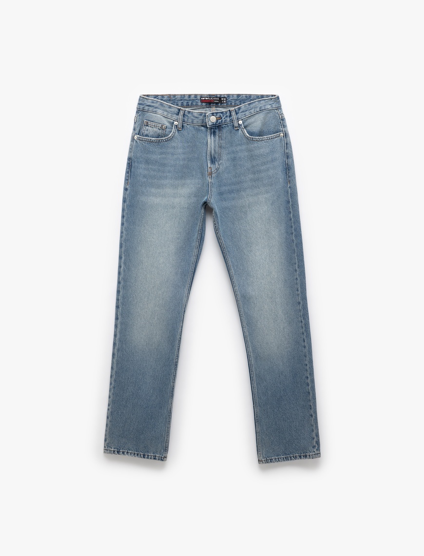   Pamuklu Normal Bel Straight Fit Jean Pantolon - Mark Jean