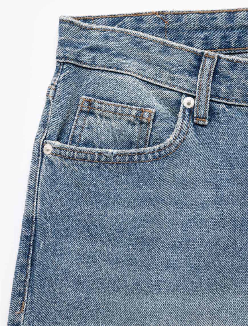   Pamuklu Normal Bel Straight Fit Jean Pantolon - Mark Jean