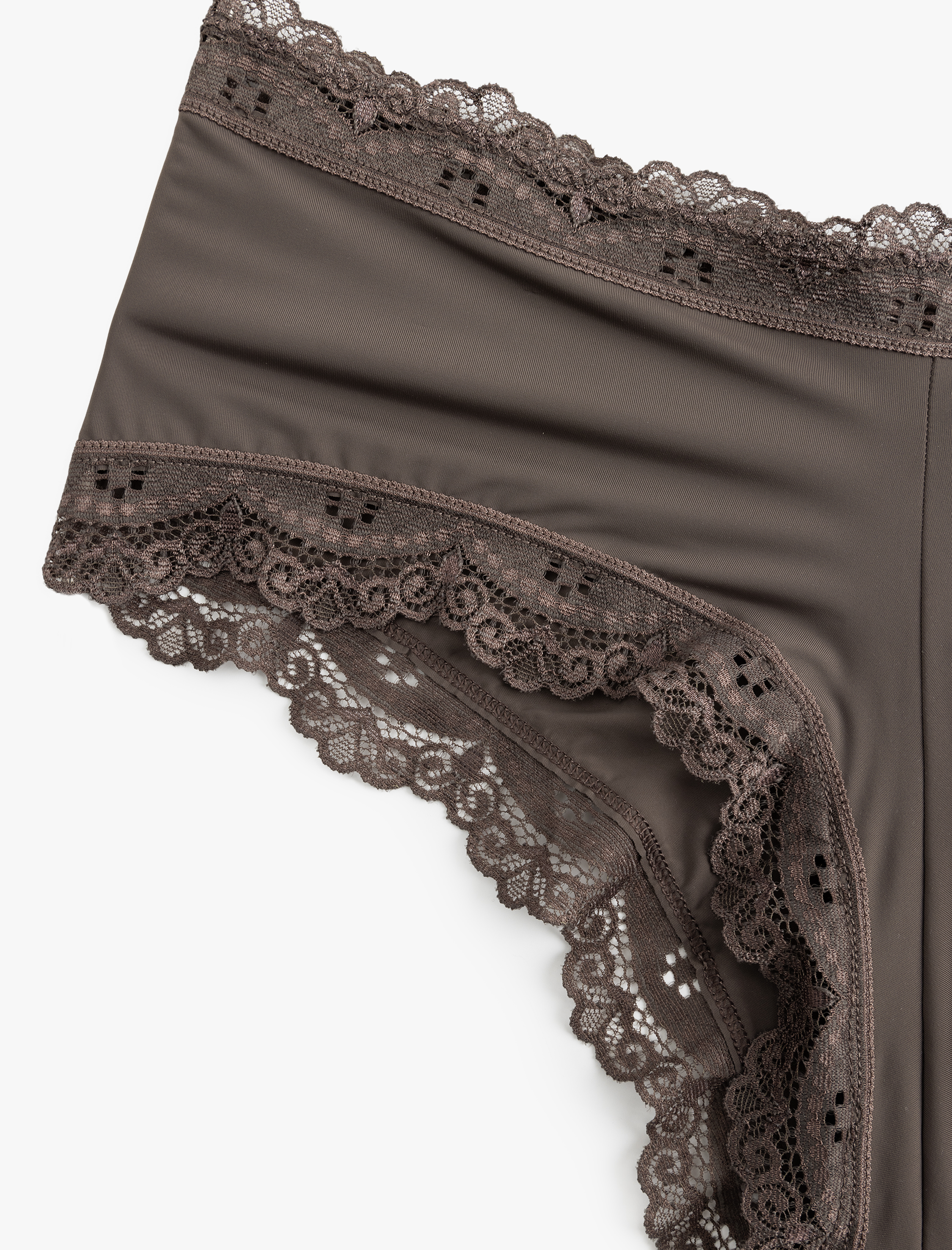   Dantel Detaylı Yüksek Bel Hipster Kadın Külot