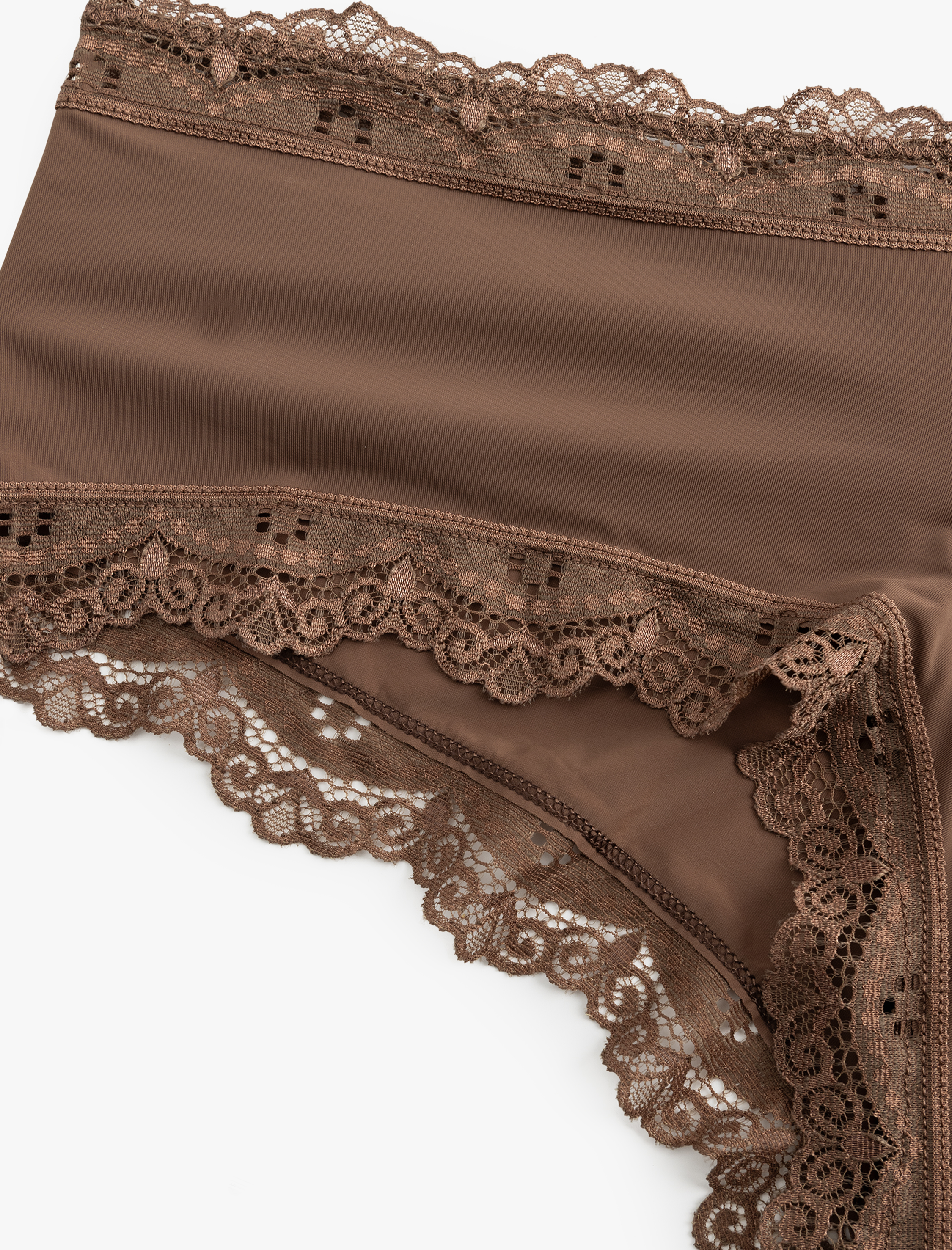   Dantel Detaylı Yüksek Bel Hipster Kadın Külot