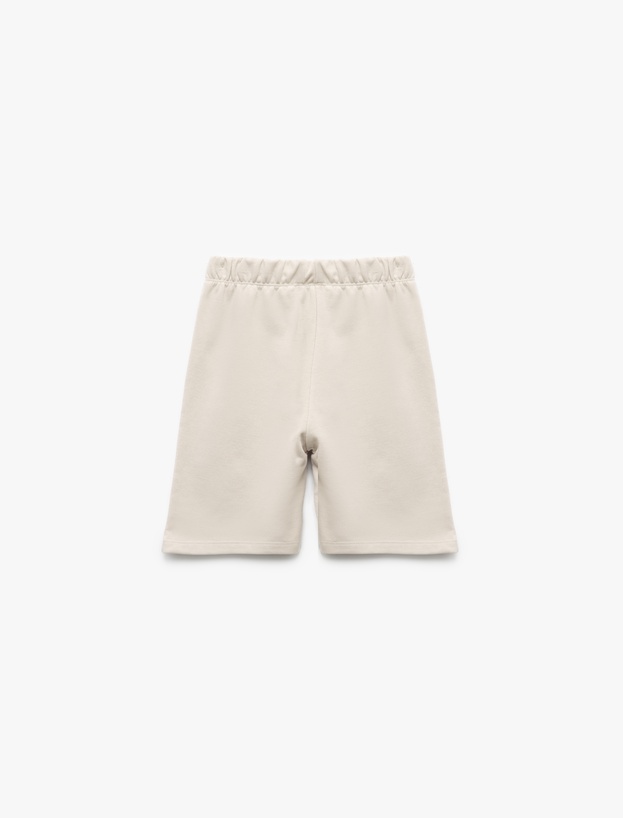 Pamuklu Beli Lastikli Basic Şort_1