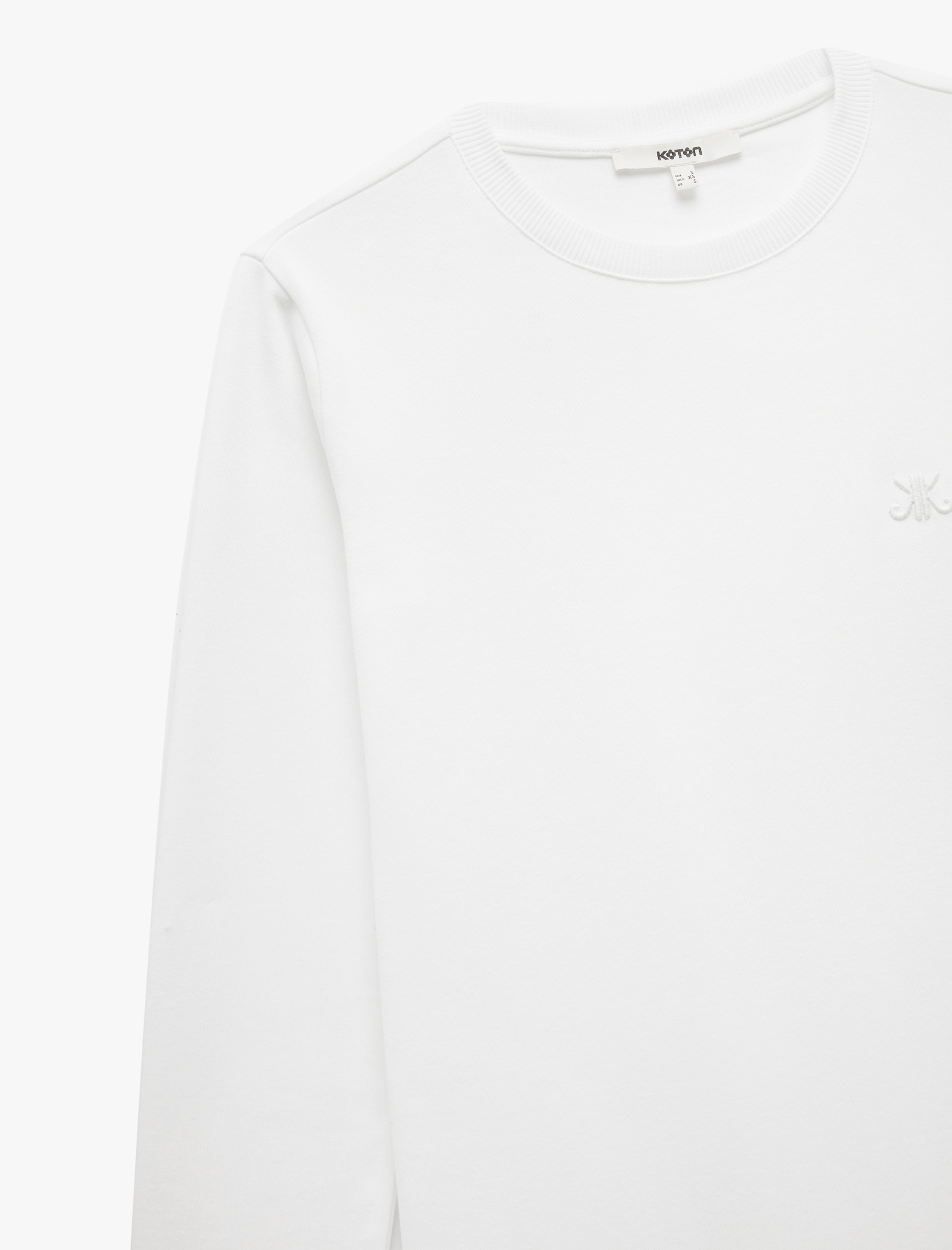   Pamuklu Uzun Kollu Bisiklet Yaka Basic Tişört