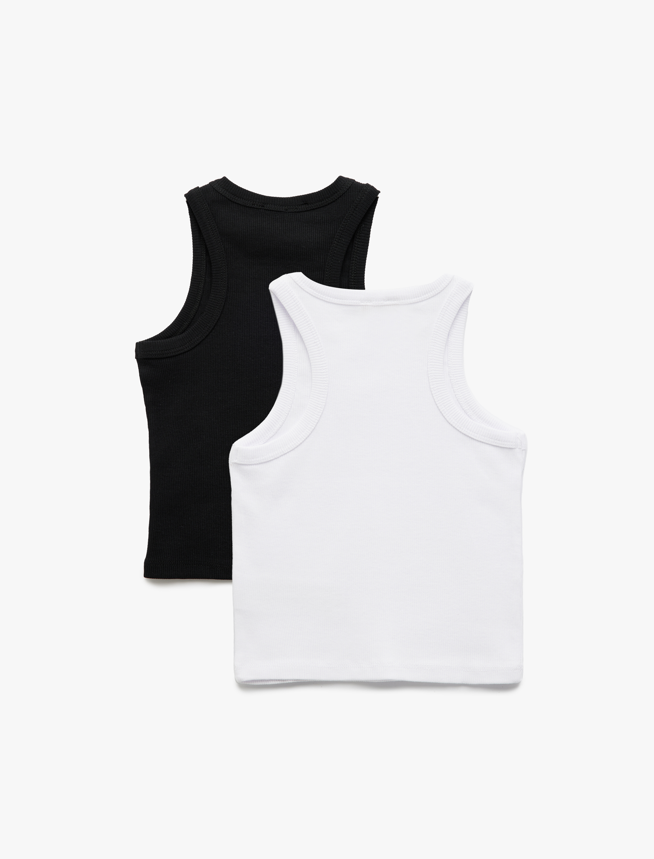  Kız Çocuk Pamuklu Kolsuz Kaşkorse 2'li Basic Atlet Seti