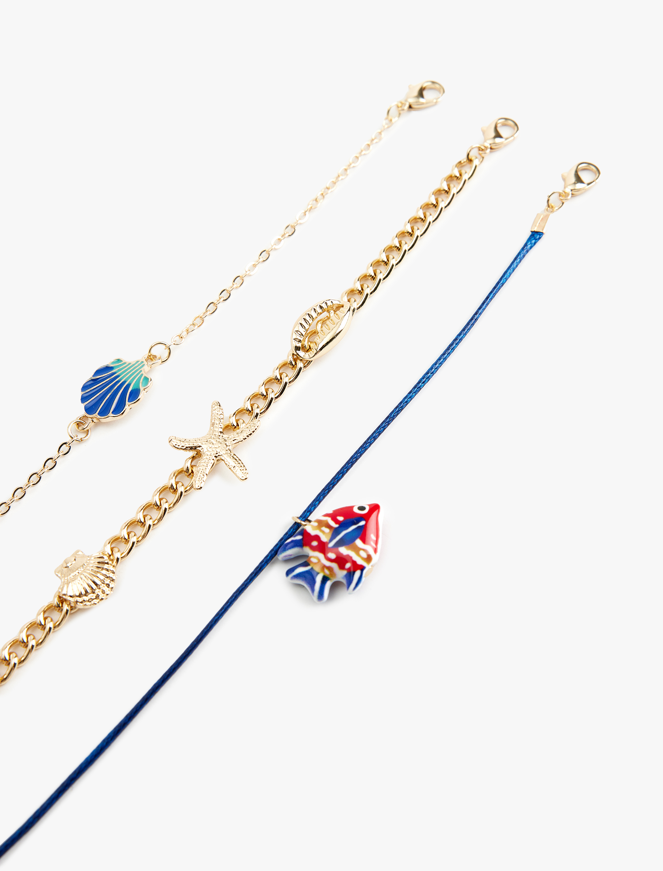  Kadın Boncuk Detaylı 3'lü Bileklik Seti