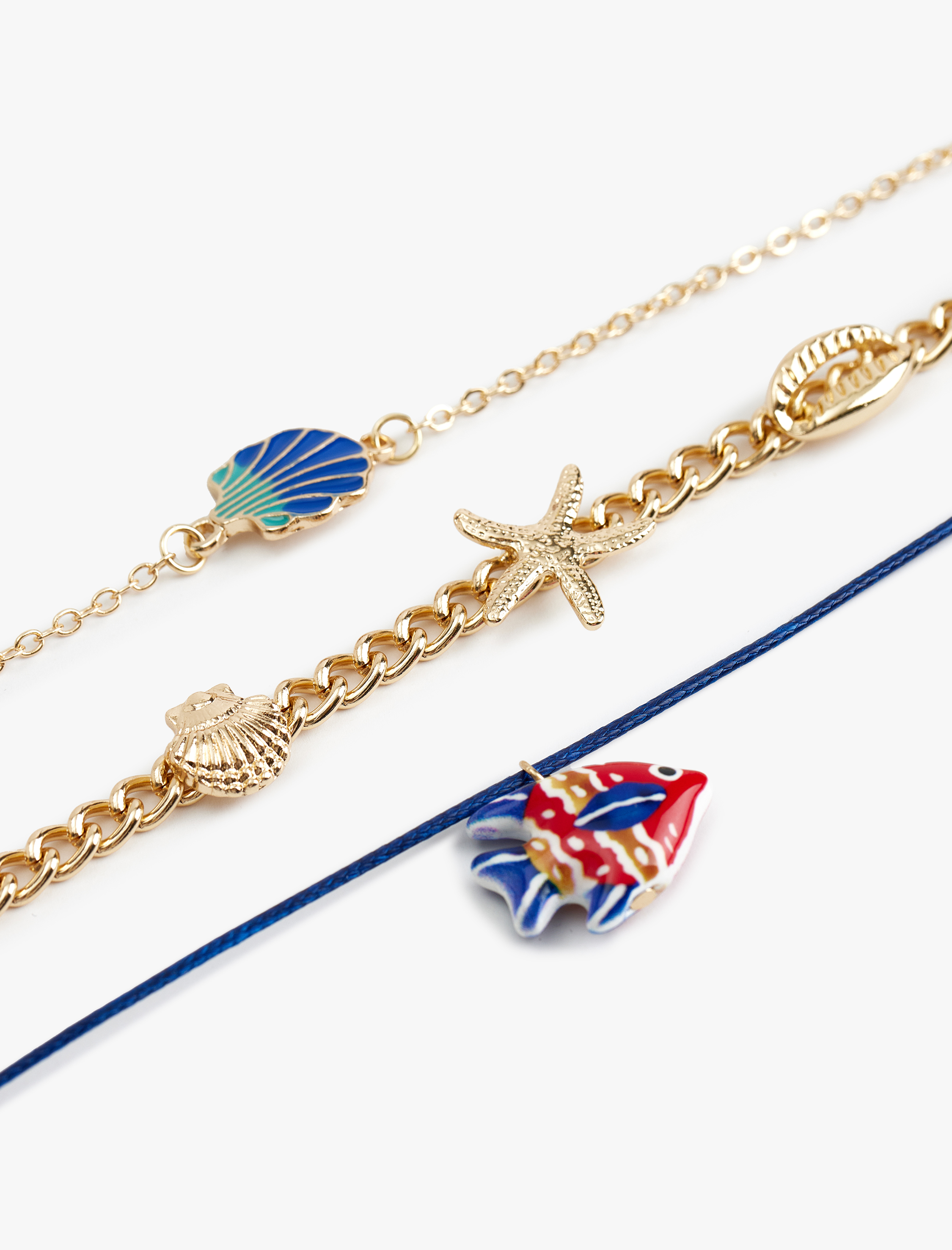  Kadın Boncuk Detaylı 3'lü Bileklik Seti