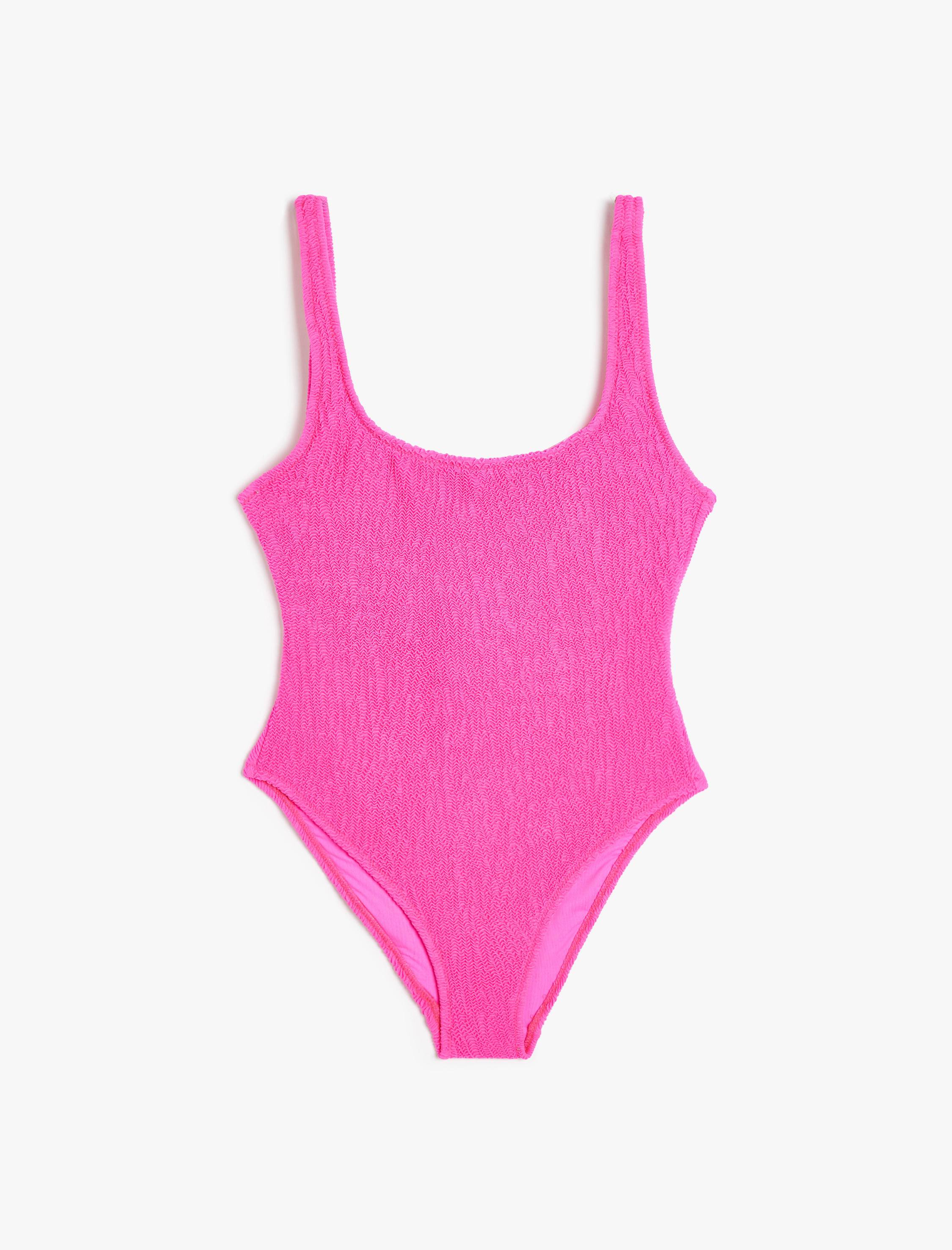   Koton X Sibil Çetinkaya - Dokulu Mayo Slim Fit U Yaka