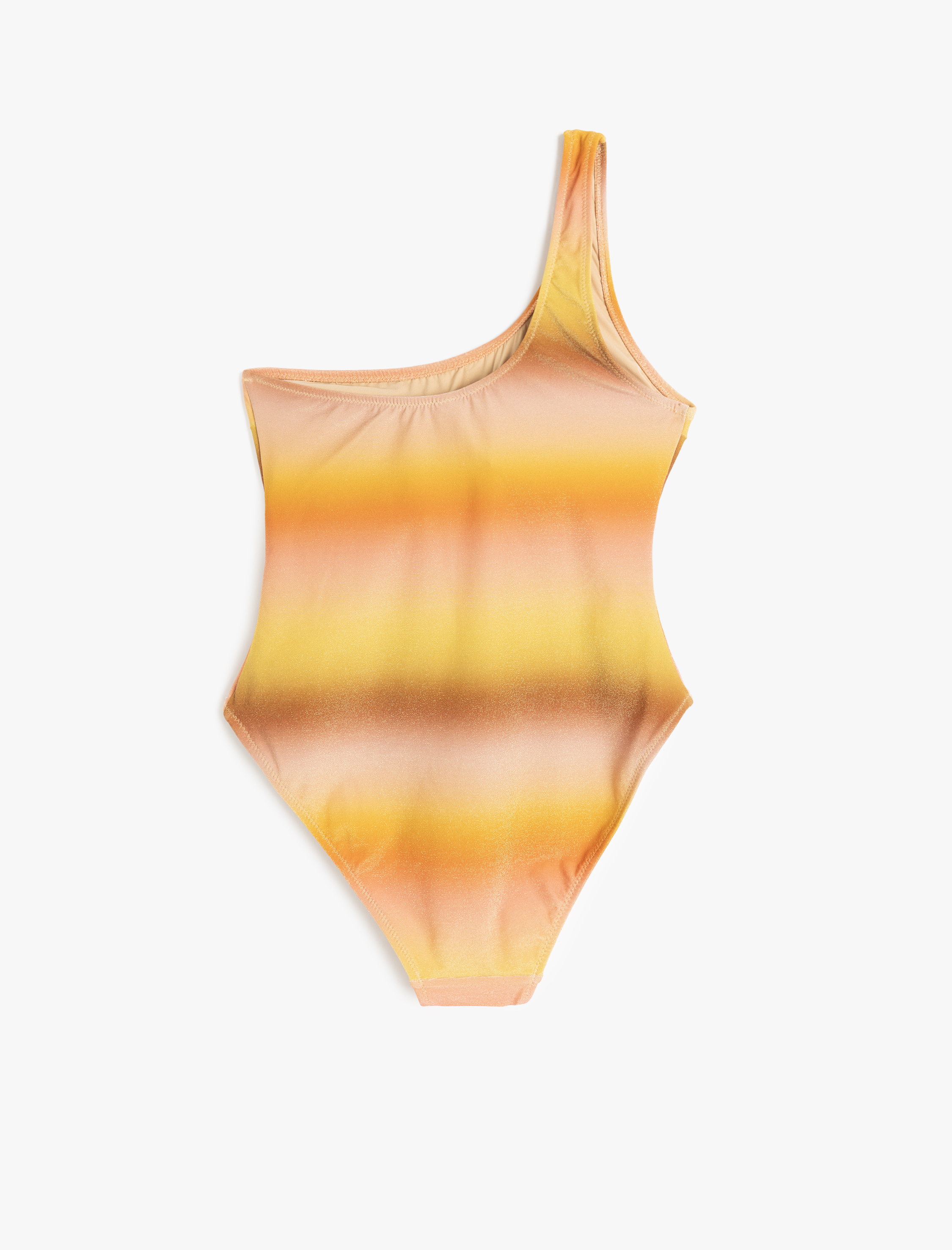   Renk Geçişli Tek Omuz Parlak Mayo