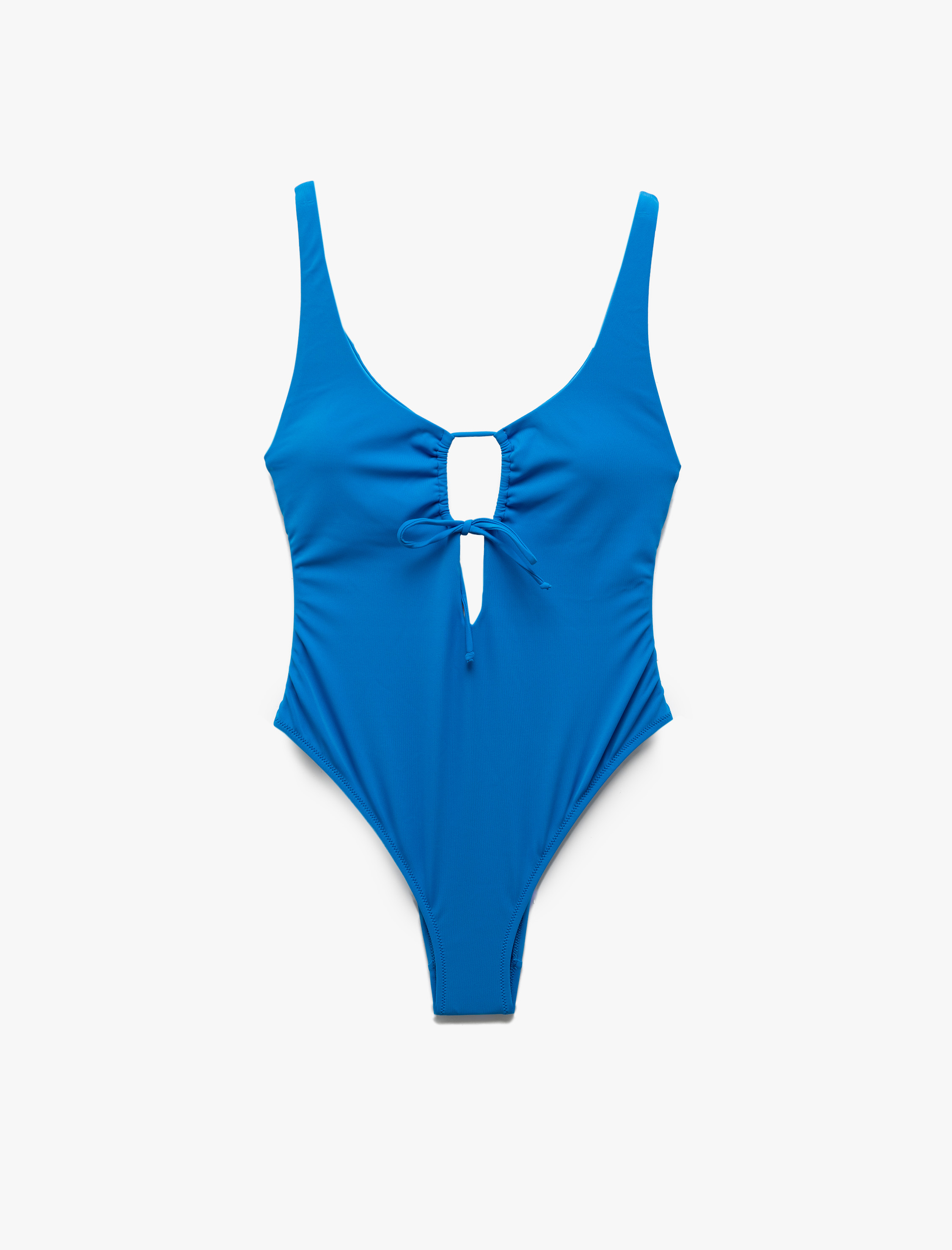   Fiyonk Detaylı Derin V Yaka Askılı Mayo