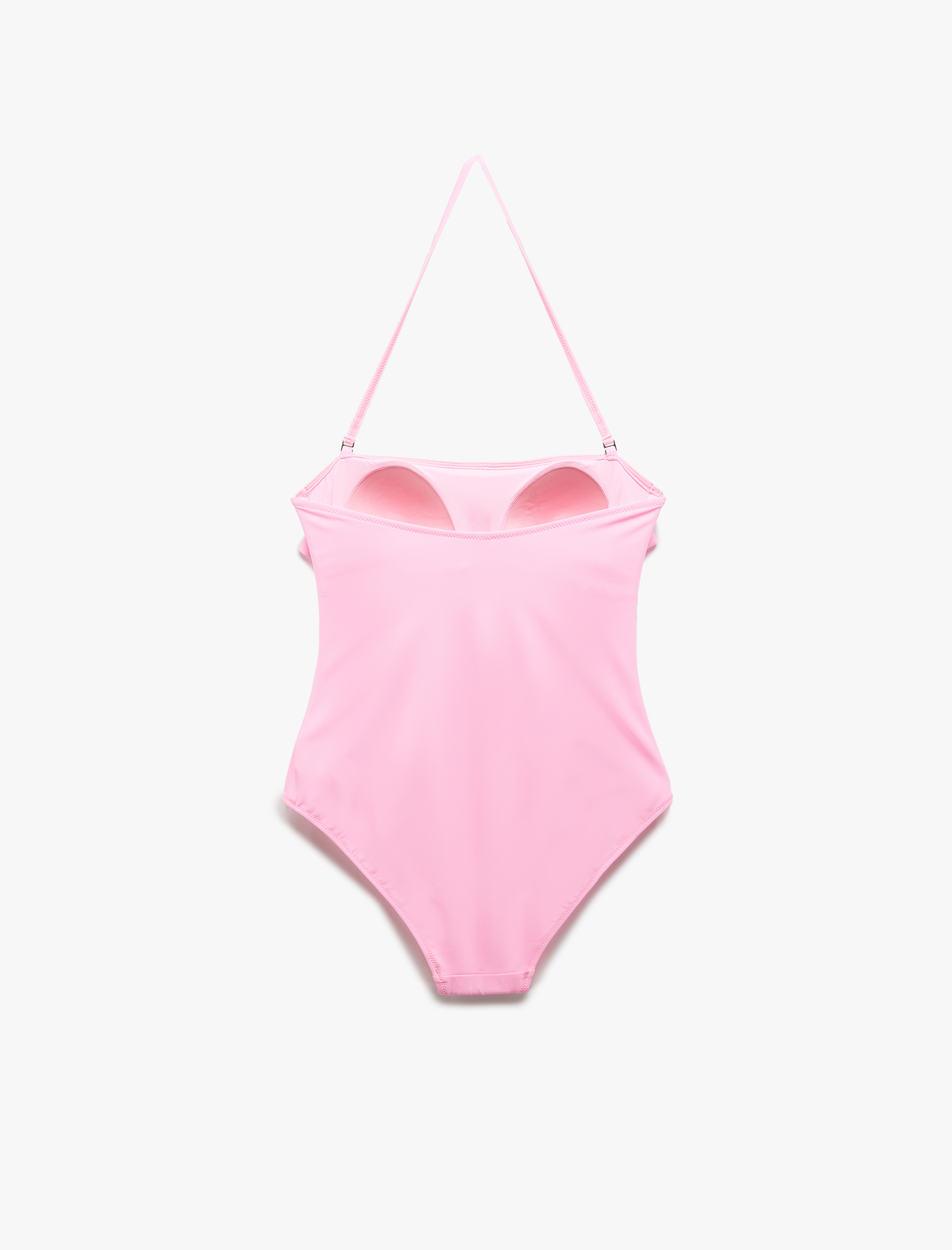   Dar Kalıp Fırfırlı Straplez Mayo