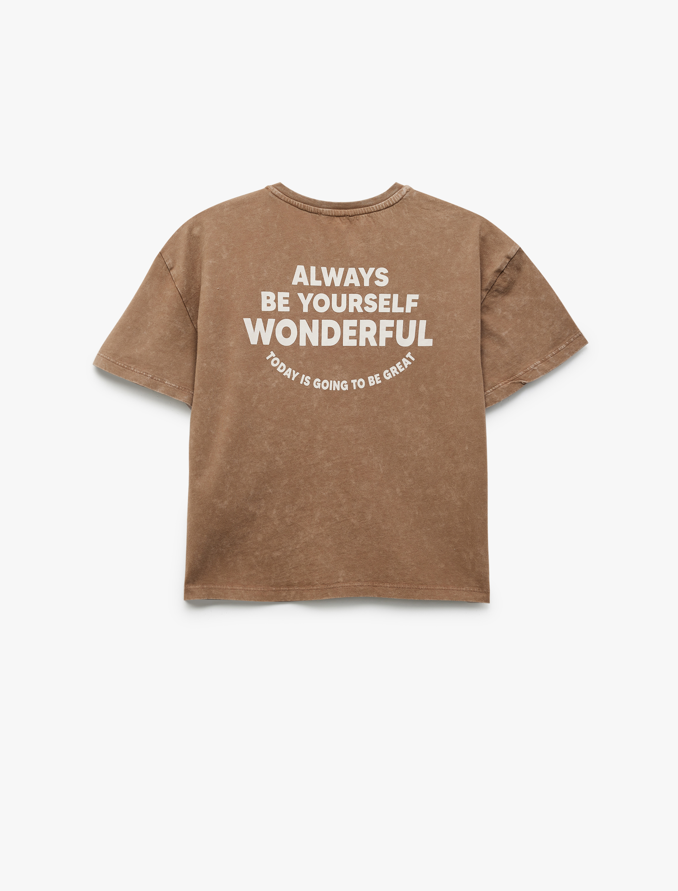  Kız Çocuk Bisiklet Yaka Pamuklu Baskılı Kısa Kollu Tişört