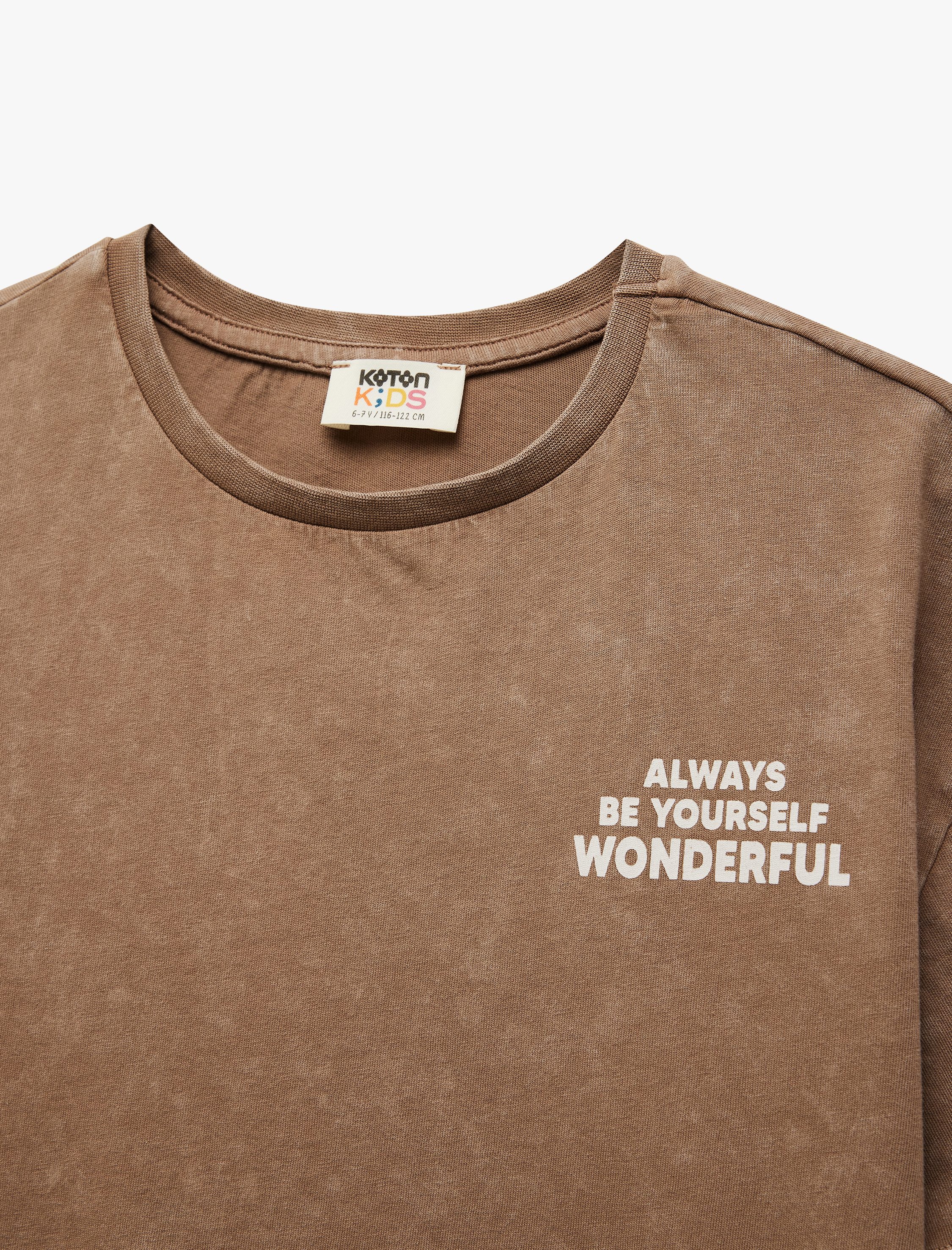  Kız Çocuk Bisiklet Yaka Pamuklu Baskılı Kısa Kollu Tişört