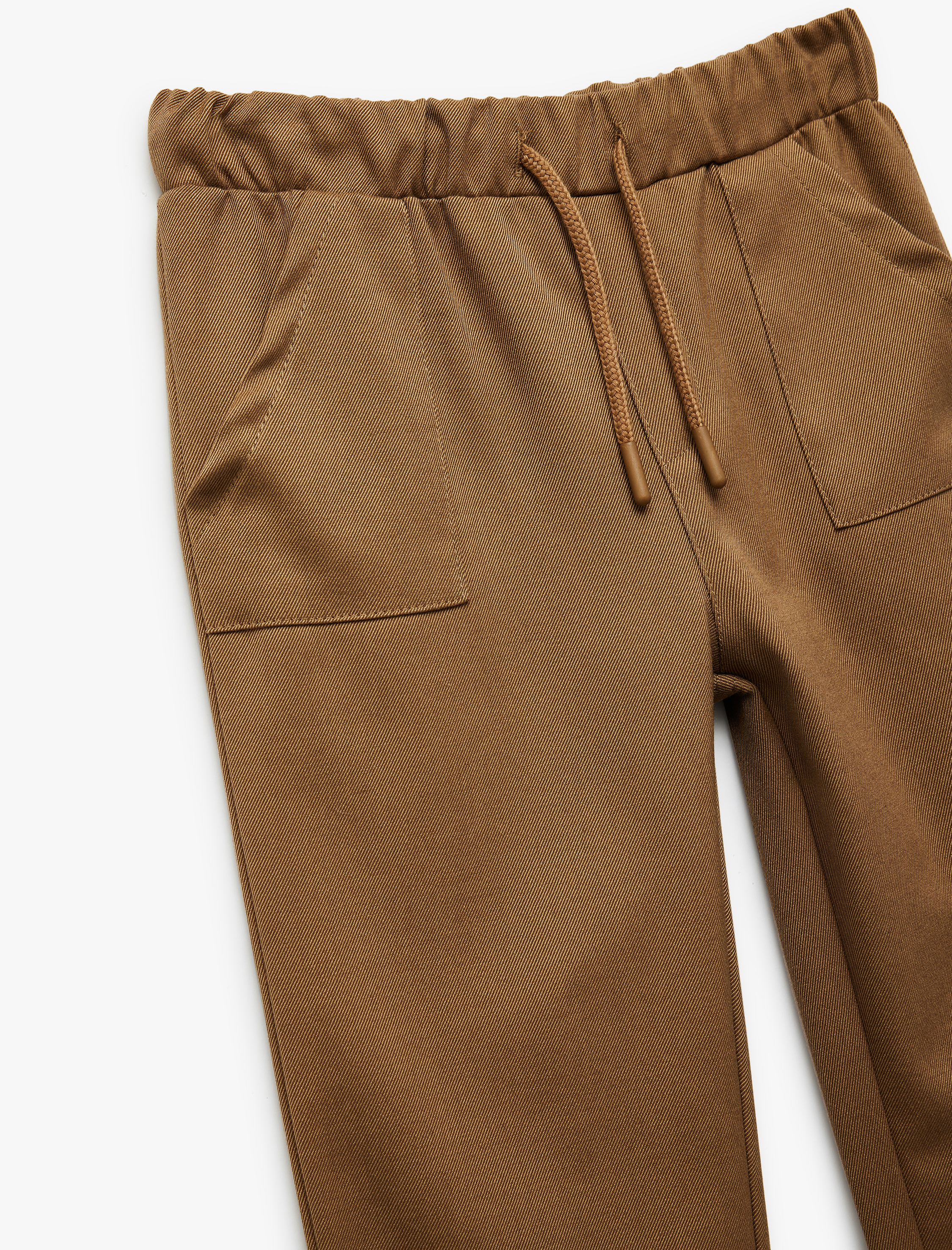  Erkek Bebek Beli Bağcıklı Cep Detaylı Viskon Karışımlı Jogger Pantolon