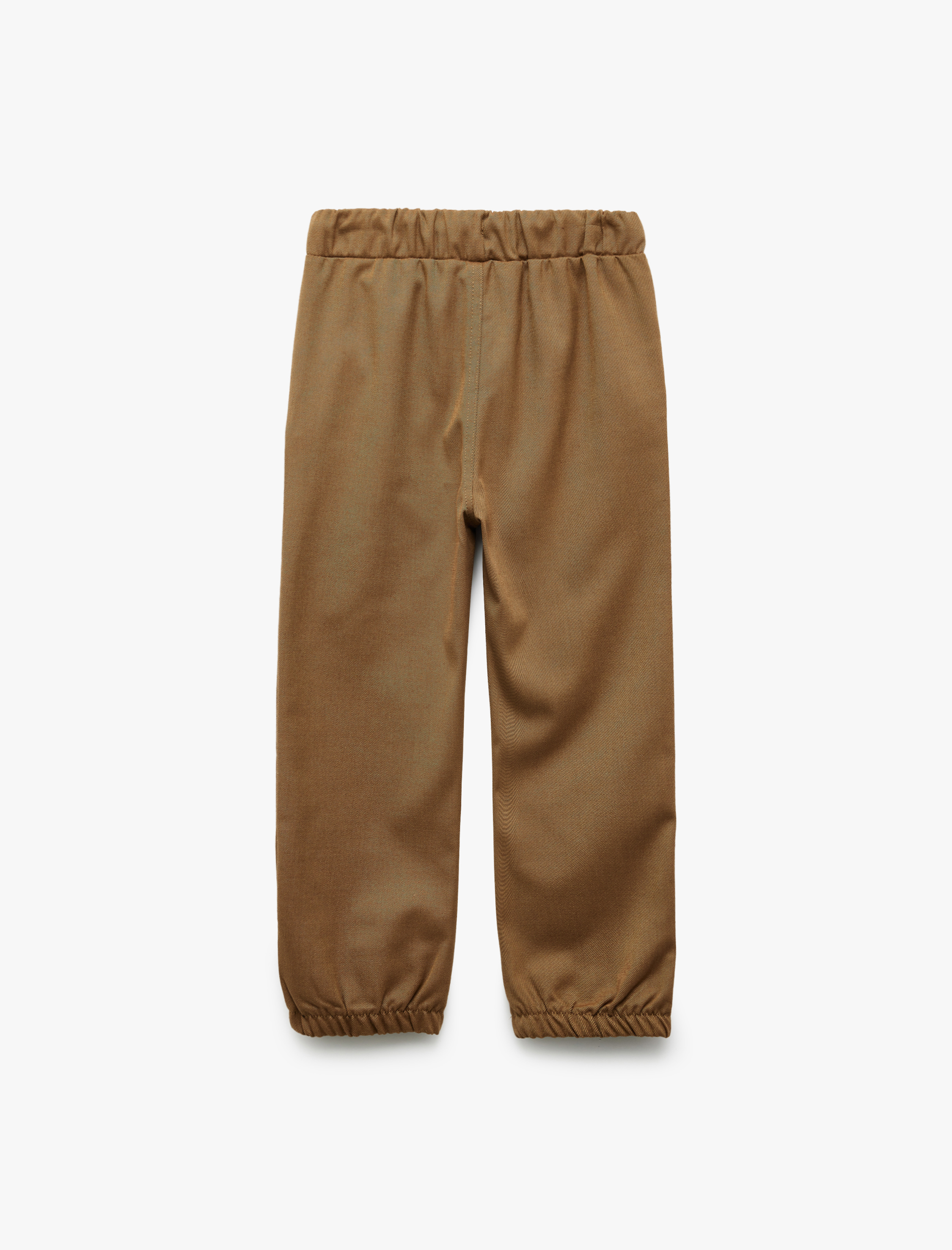  Erkek Bebek Beli Bağcıklı Cep Detaylı Viskon Karışımlı Jogger Pantolon