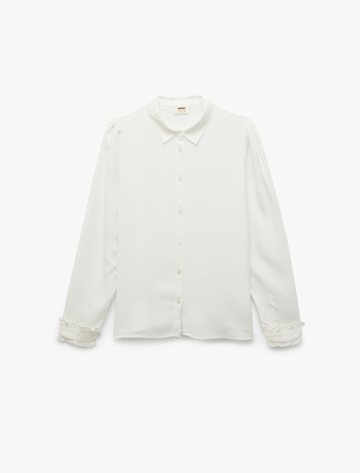 Kız Çocuk Uzun Kollu Viskon Kumaş Basic Gömlek