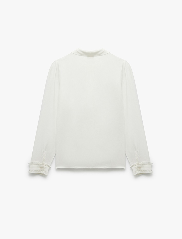 Kız Çocuk Uzun Kollu Viskon Kumaş Basic Gömlek