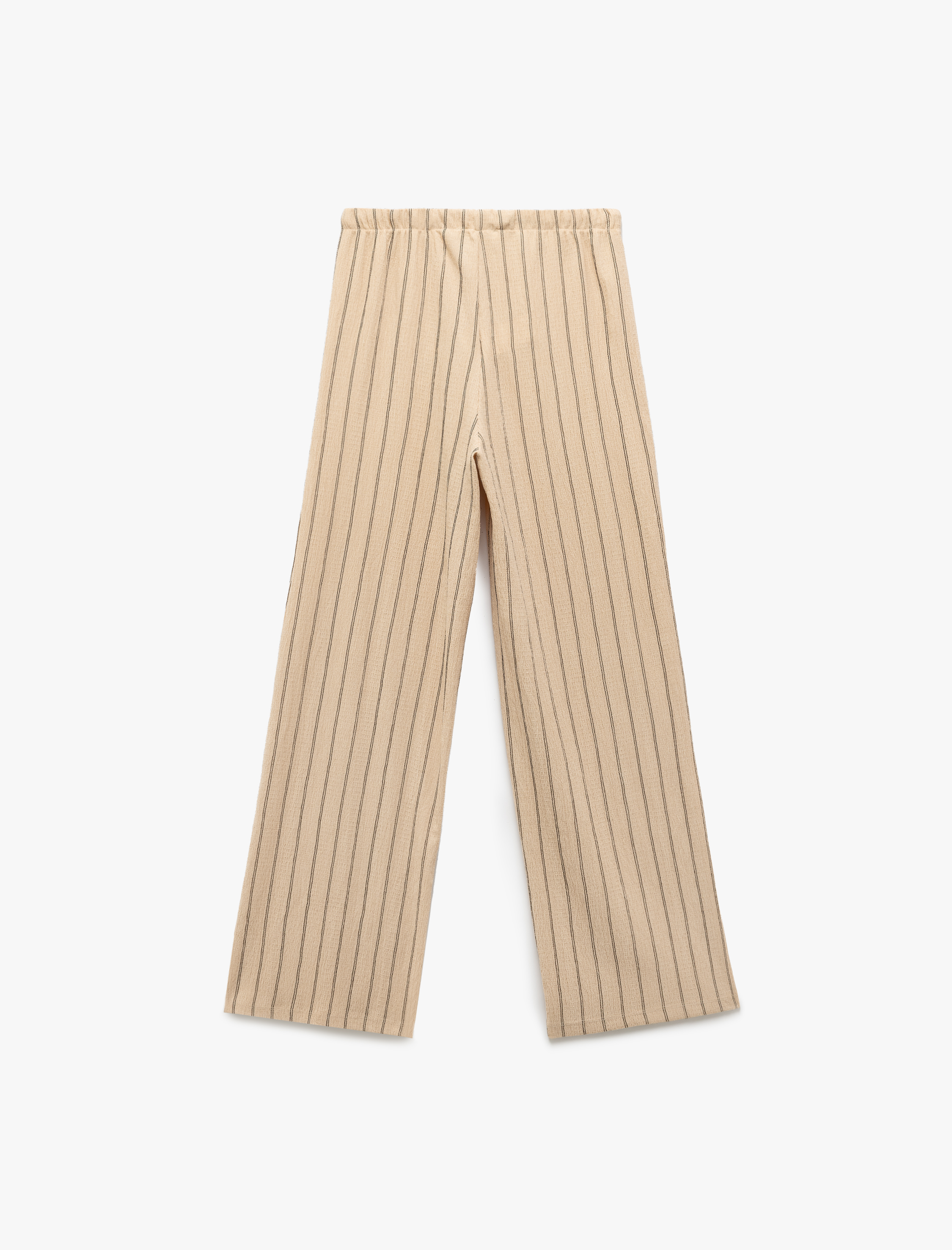   Beli Lastikli Bürümcük Kumaş Geniş Paça Pantolon