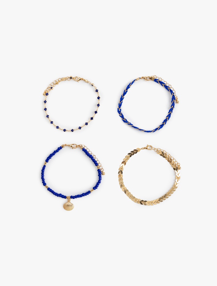 Kadın Boncuk Detaylı Halhal