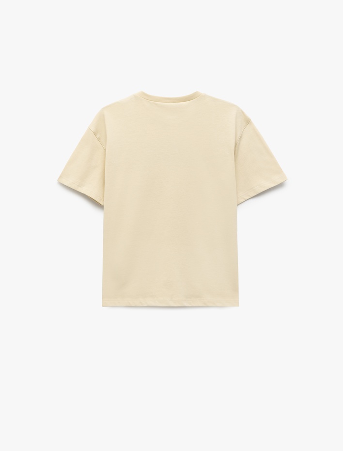 Erkek Çocuk Pamuklu Baskılı Bisiklet Yaka Kısa Kollu Tişört