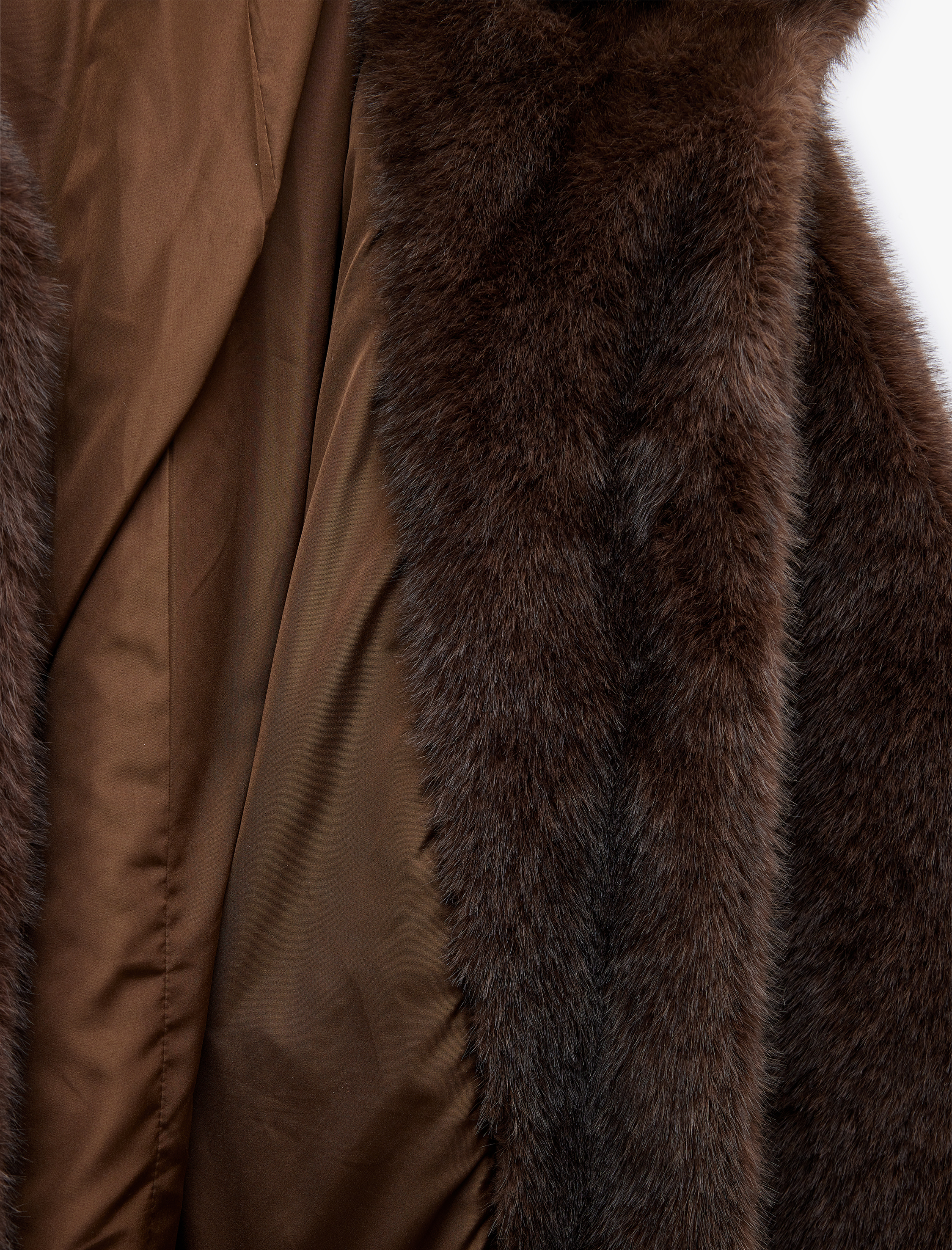   Kapüşonlu Cepli Oversize Suni Kürk Kaban