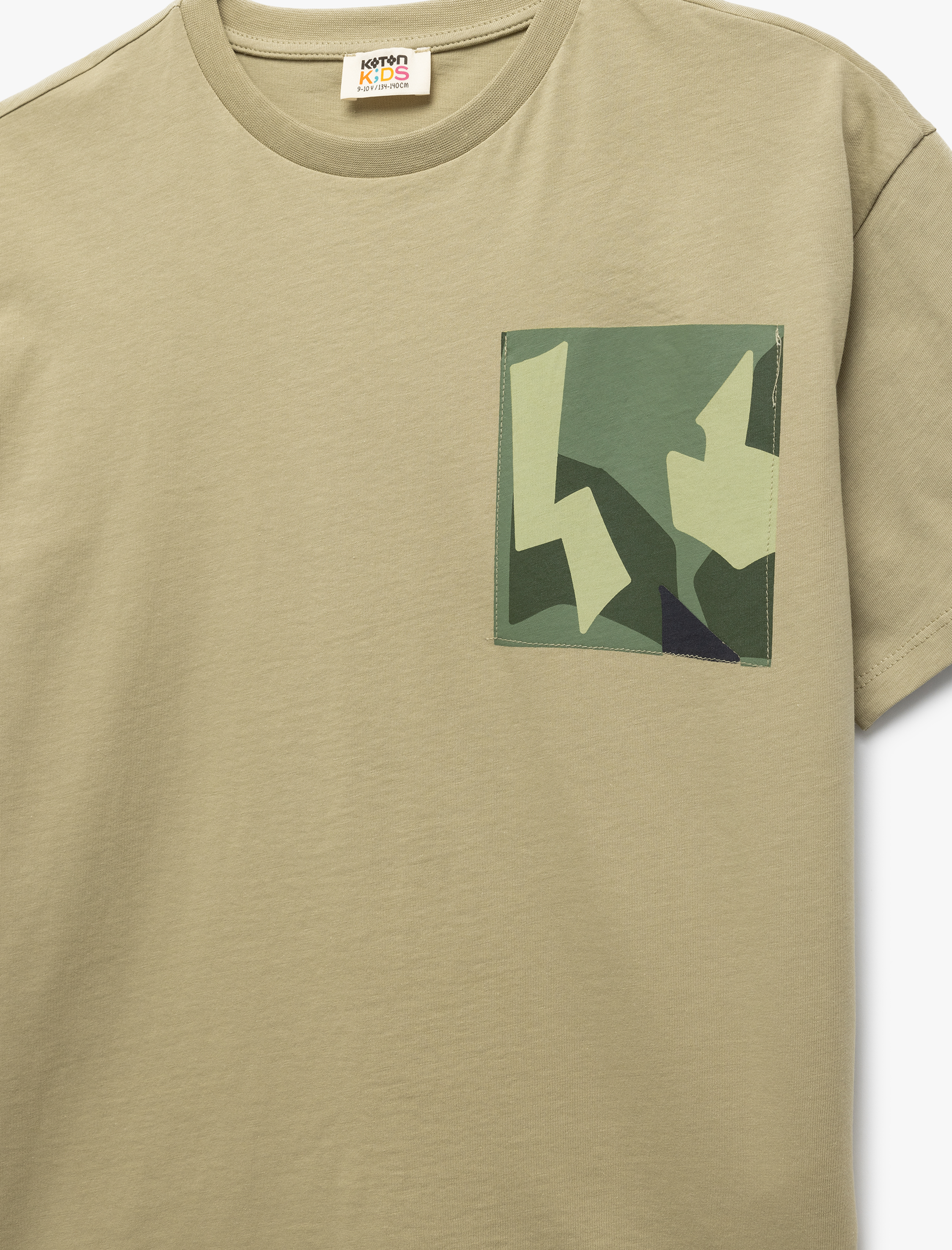  Erkek Çocuk Kısa Kollu Pamuklu Bisiklet Yaka Baskılı Tişört