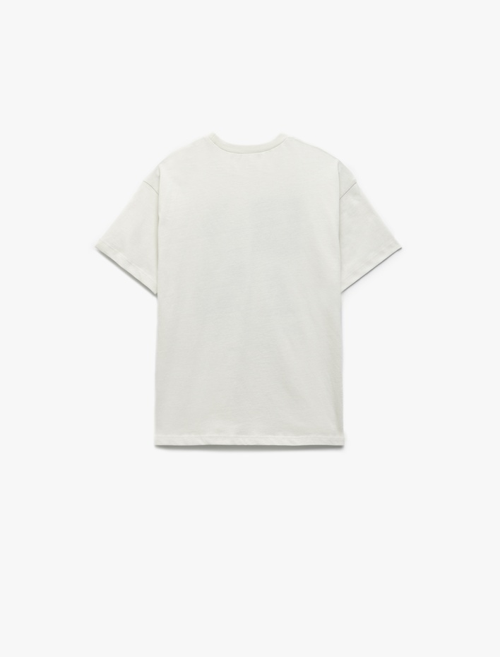 Erkek Çocuk Pamuklu Kısa Kollu Bisiklet Yaka Baskılı Tişört