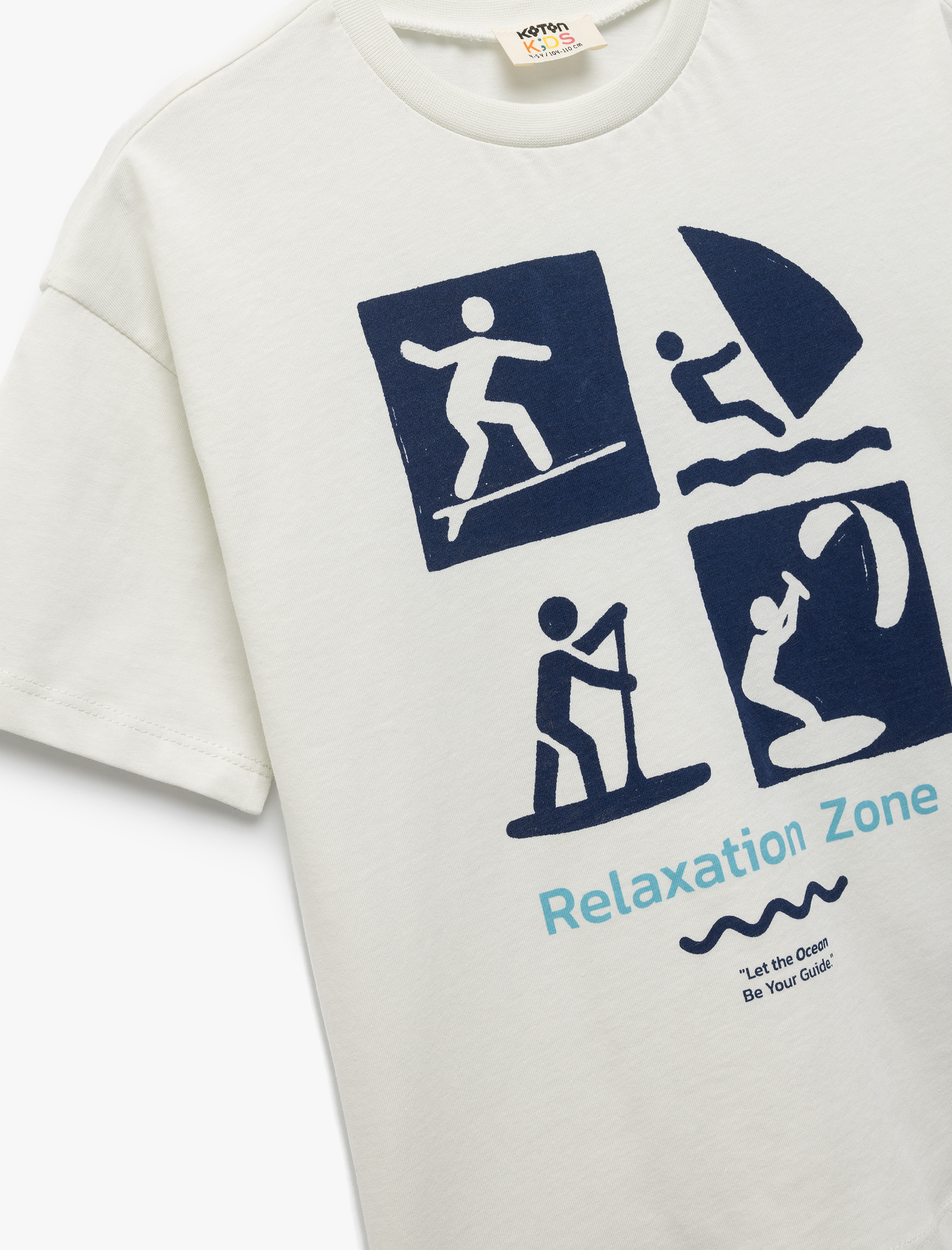  Erkek Çocuk Pamuklu Kısa Kollu Bisiklet Yaka Baskılı Tişört