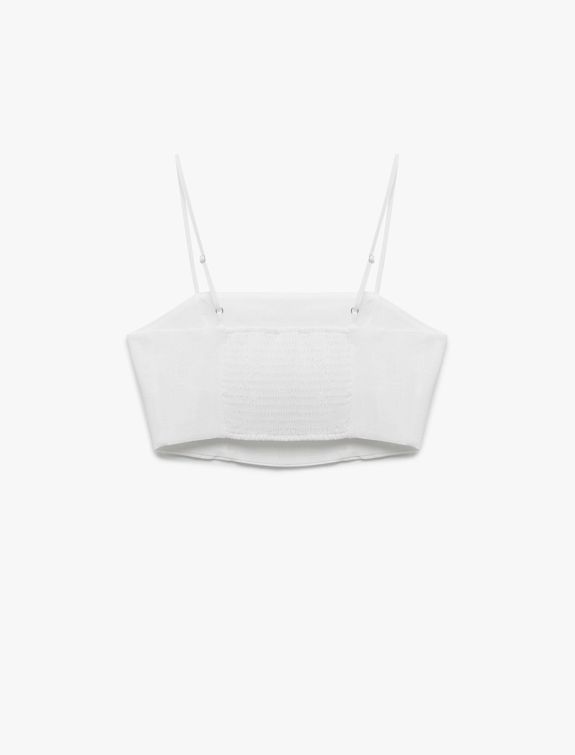 Pamuklu Arkası Gipe Detaylı İnce Askılı Crop Büstiyer