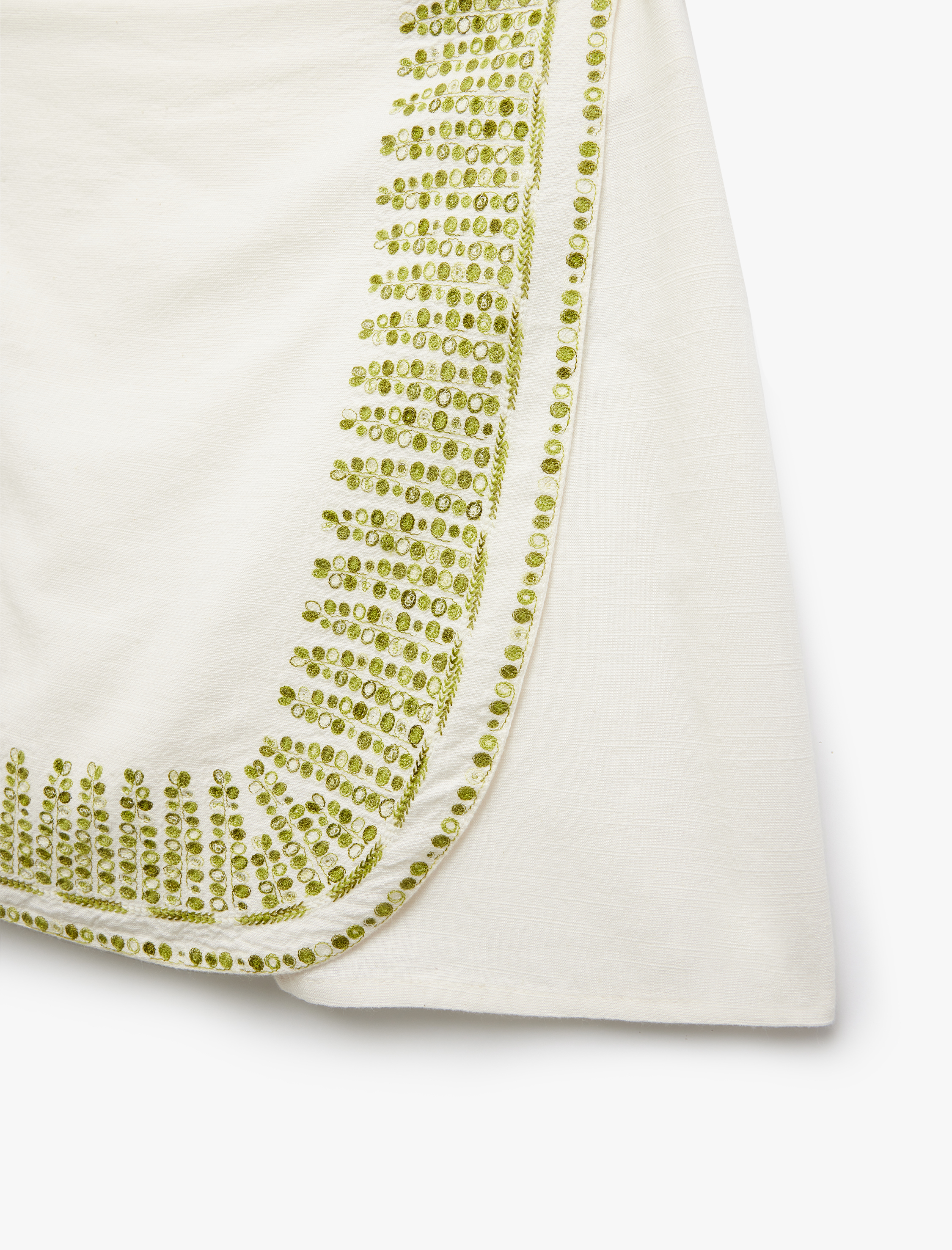   Brodeli Fistolu Viskon Mini Şort Etek